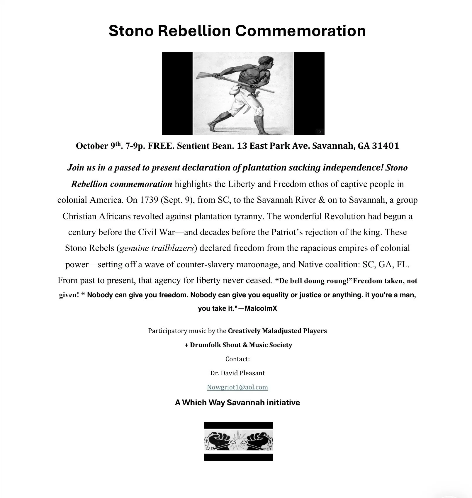 Stono Rebellion Commemoration