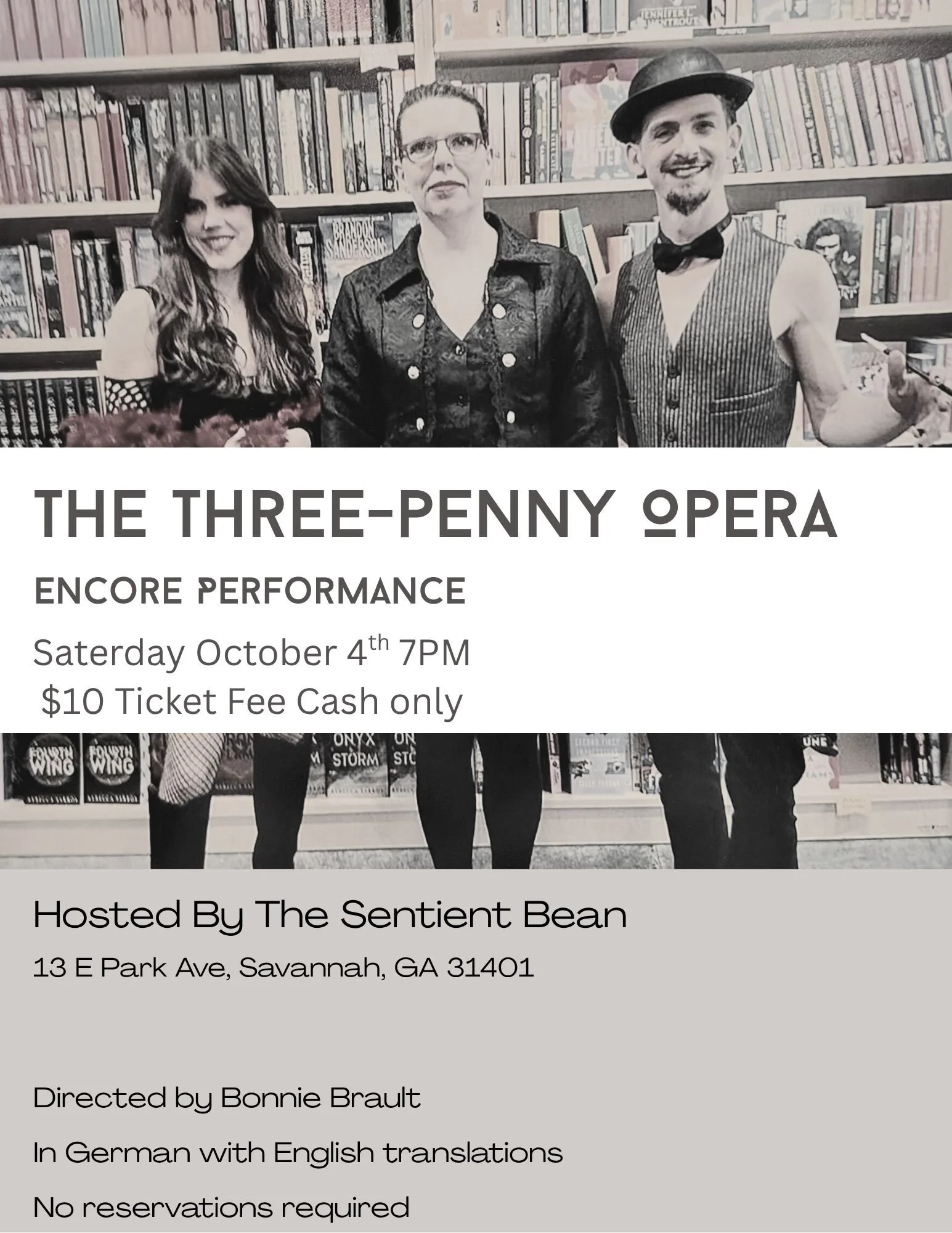 Performers for Social Justice Awareness presents selections from "The Threepenny Opera"