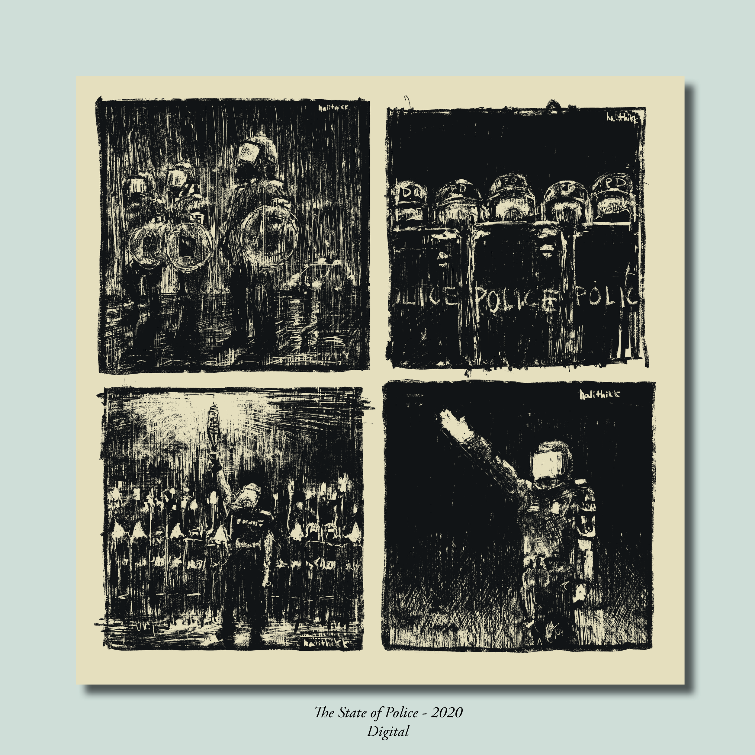 The State of Police; Digital (Procreate); 10" x 10"