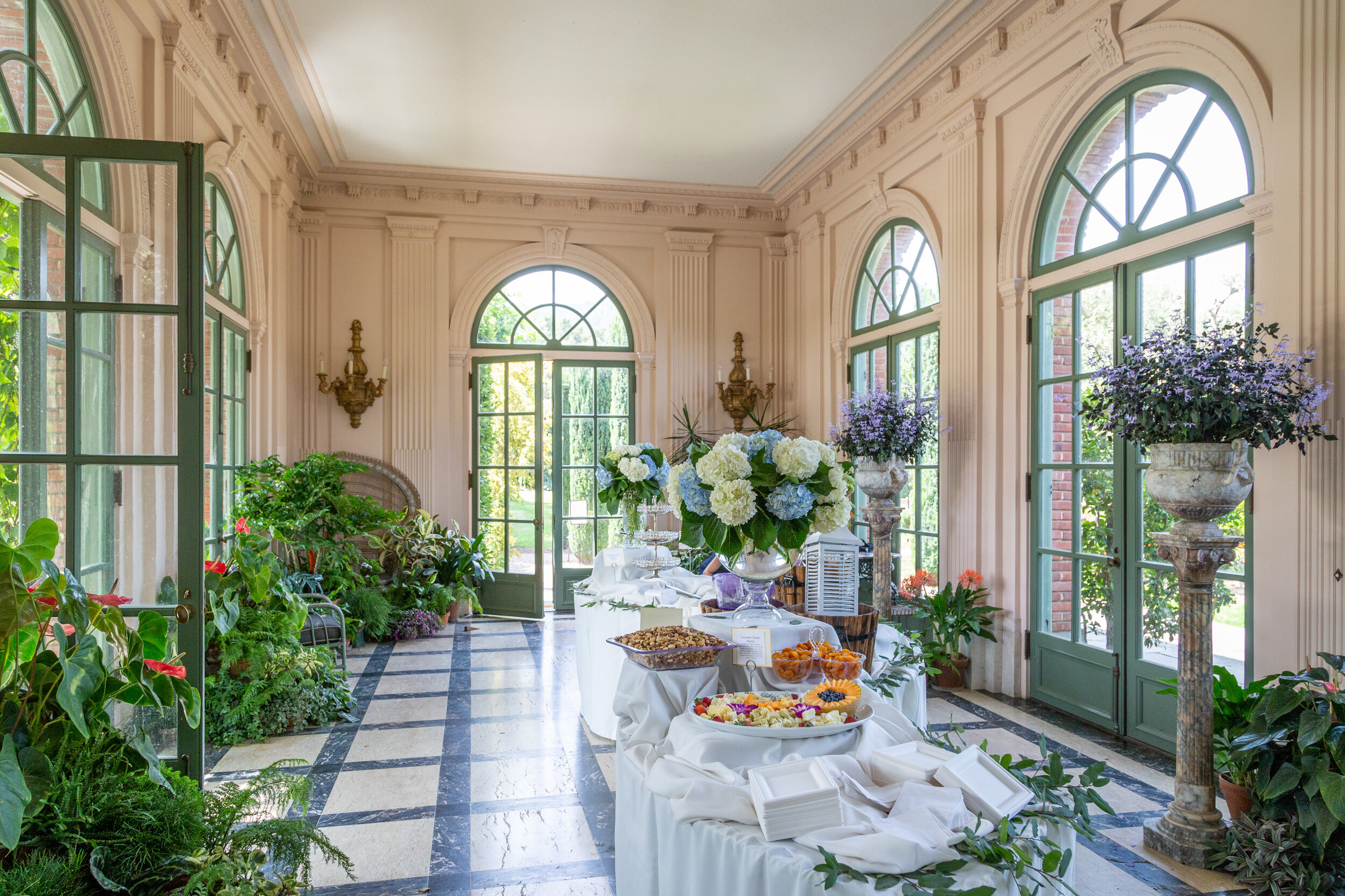 Engagement party at Filoli Gardens in Woodside, California.