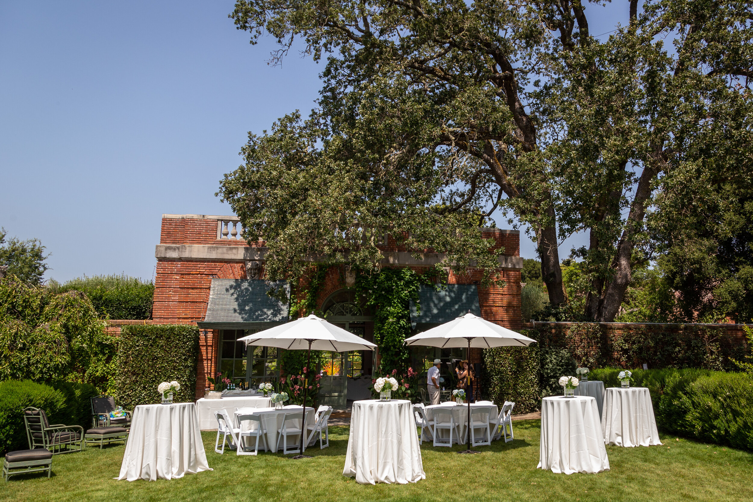 Engagement garden party at Filoli Gardens in Woodside, California.