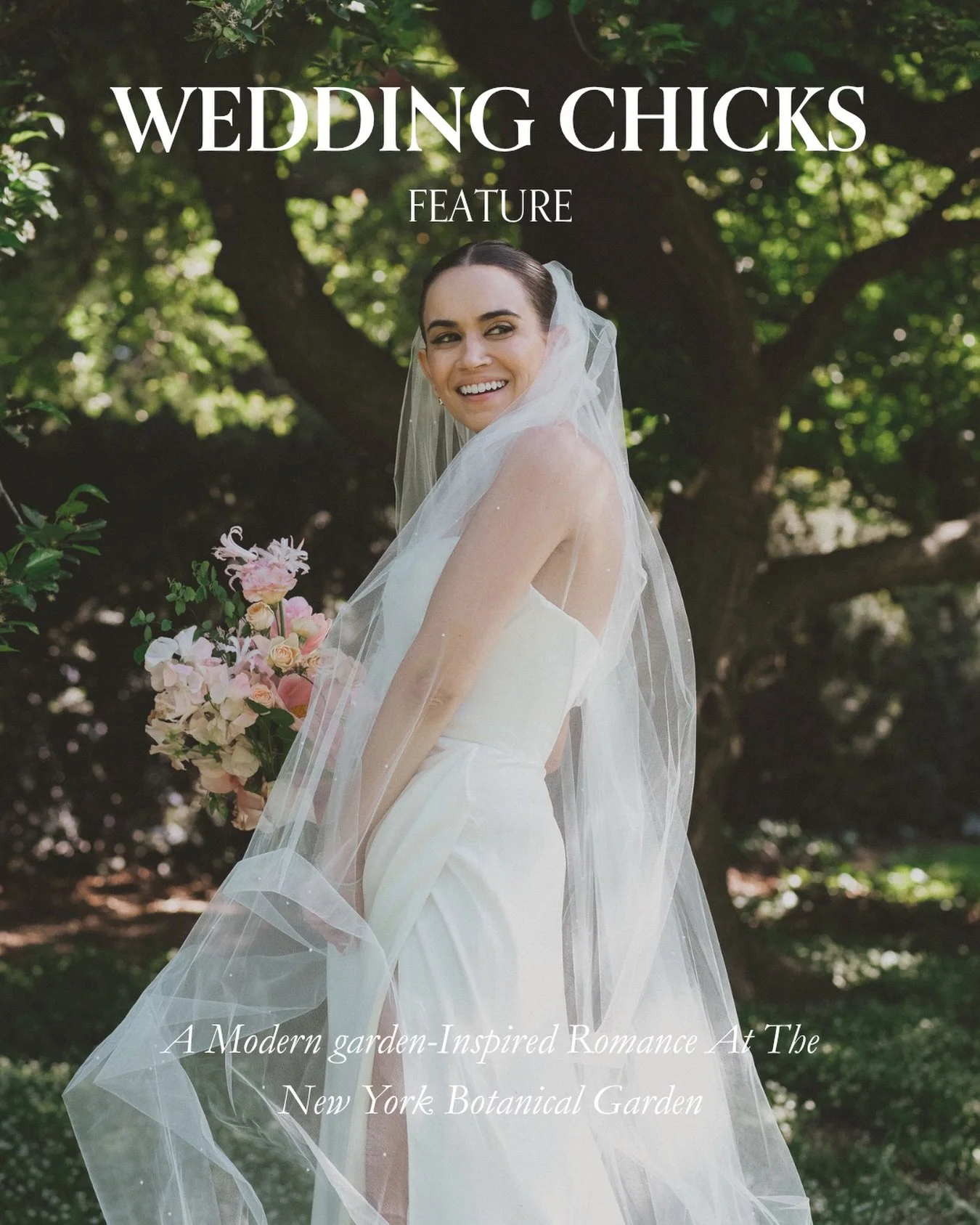 Such a treat to have Kim and Kevin&rsquo;s spring wedding featured in @weddingchicks!

Design &amp; Planning @mileenzarinevents
Photography @faroutfeeling
Venue @nybg @byconstellation 
Catering @byconstellationny 
Florals @designsbyahnnyc
Rentals @pa