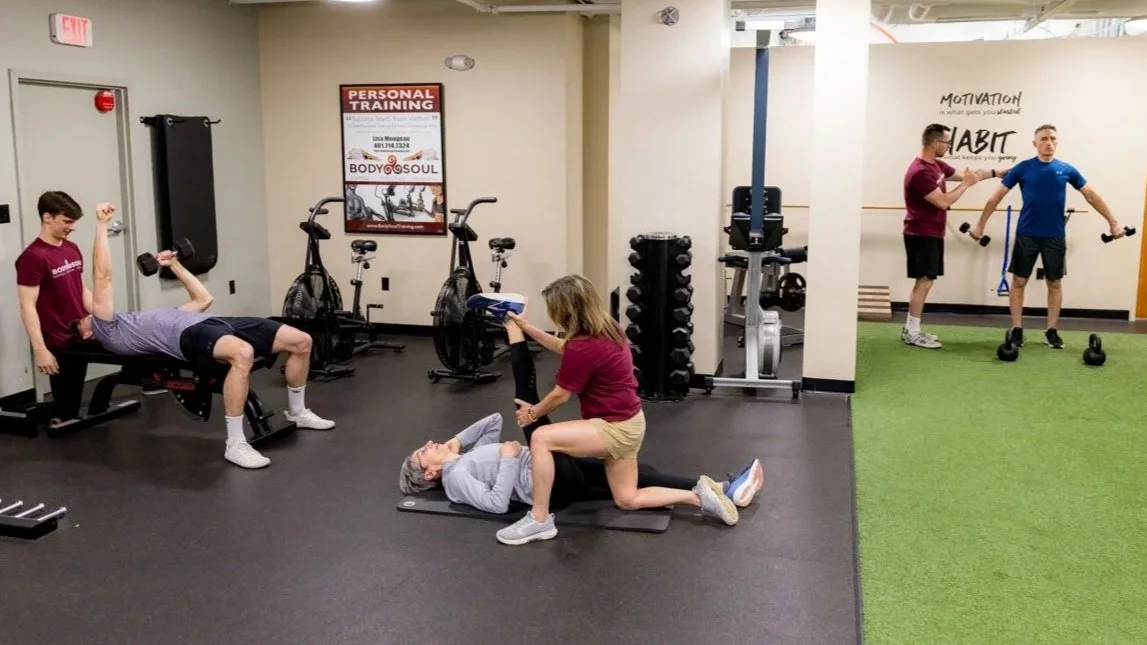 Clients participating in a personalized group training session at Body Soul Training in downtown Providence, Rhode Island.
