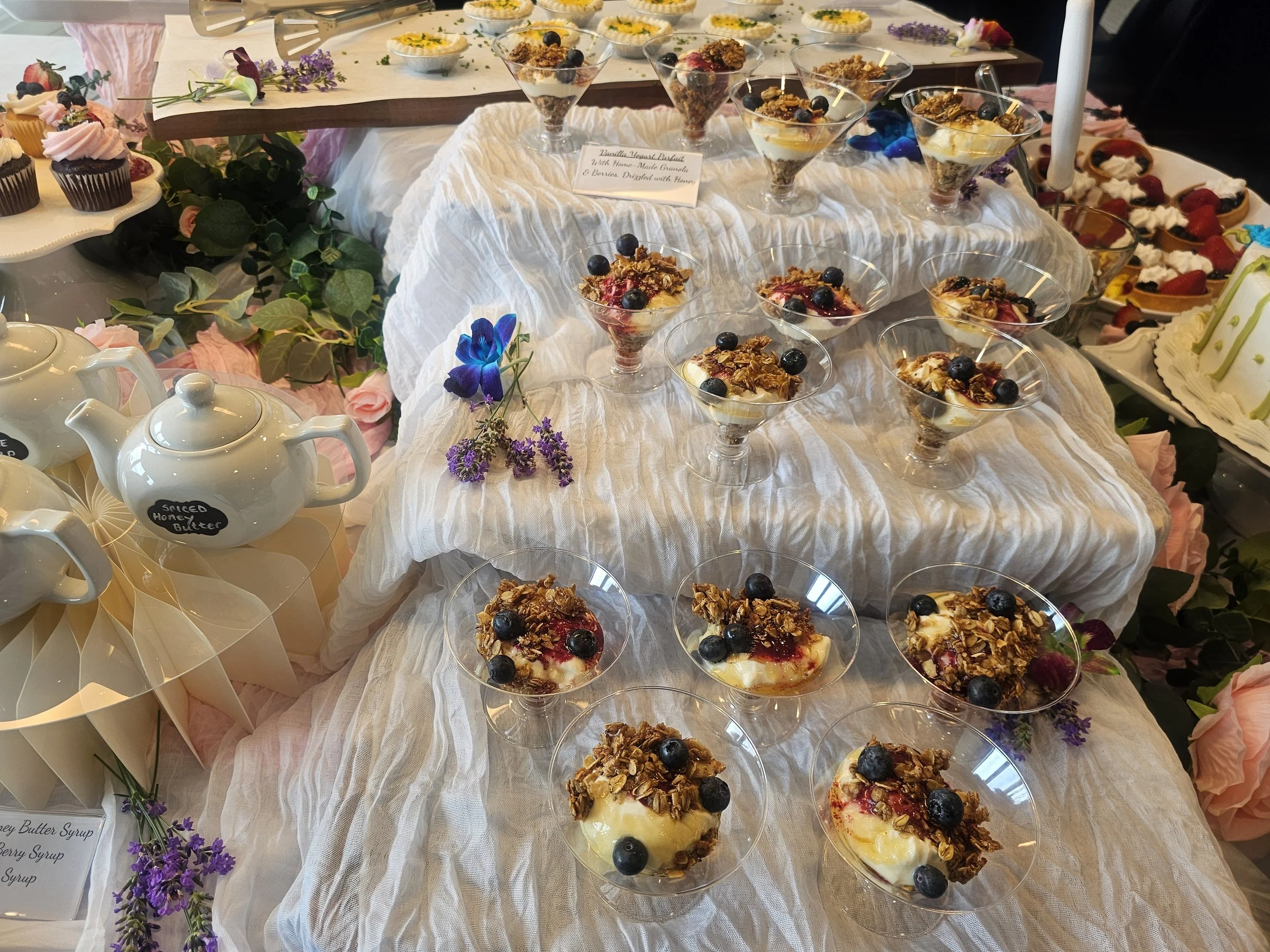 yogurt and house granola cups for brunch