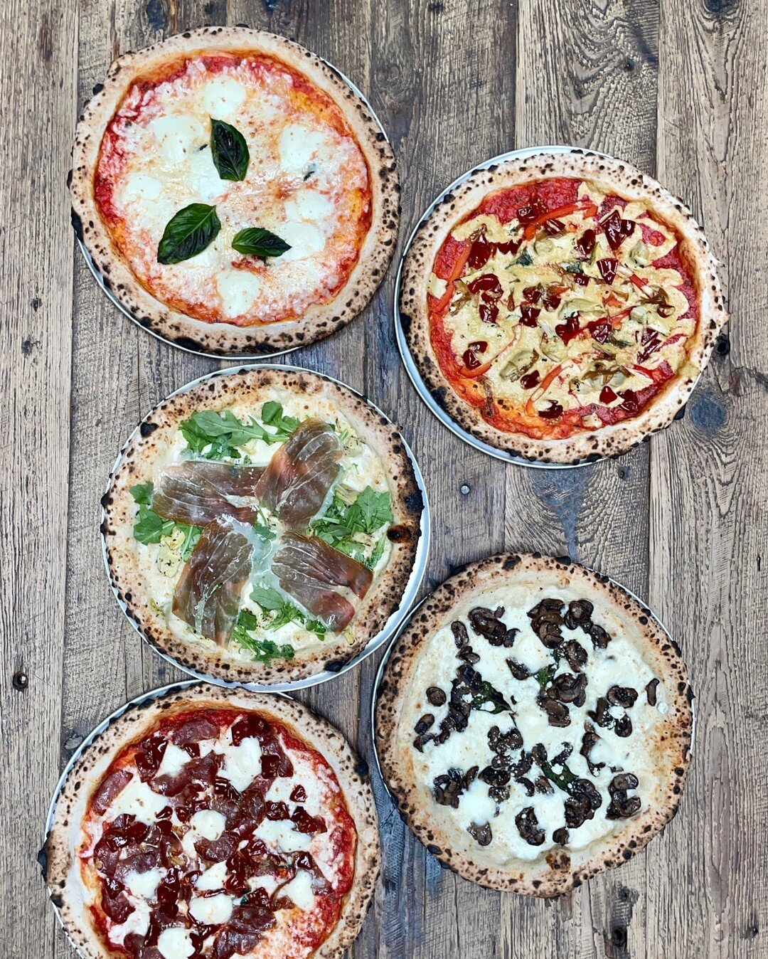 How can you choose just 1? 🍕The good news is you don&rsquo;t have to. Bring the whole crew so you can all try a slice of each! 🍕🍕🍕🍕🍕