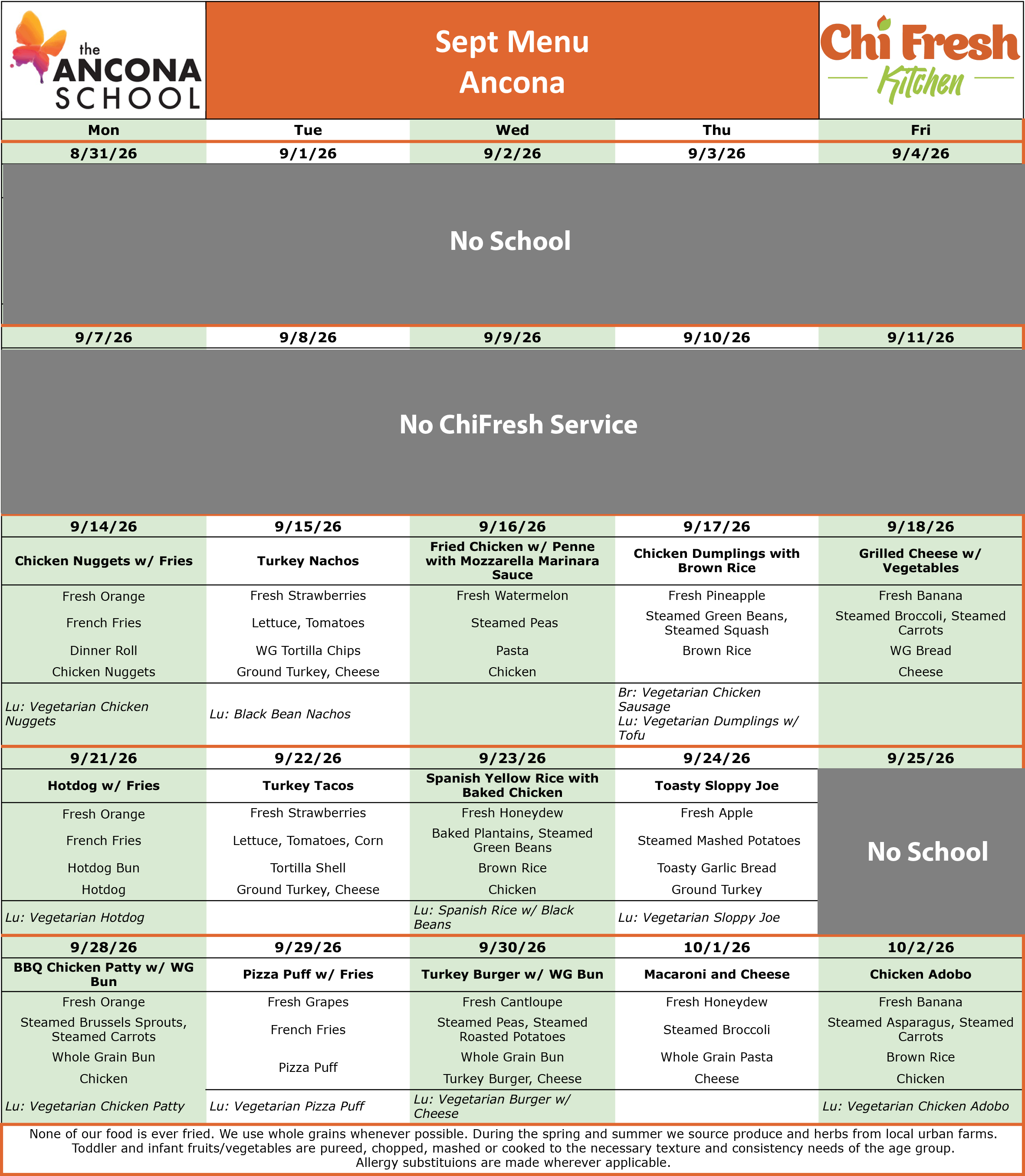 2026 - 9 (September) - Ancona Lunches