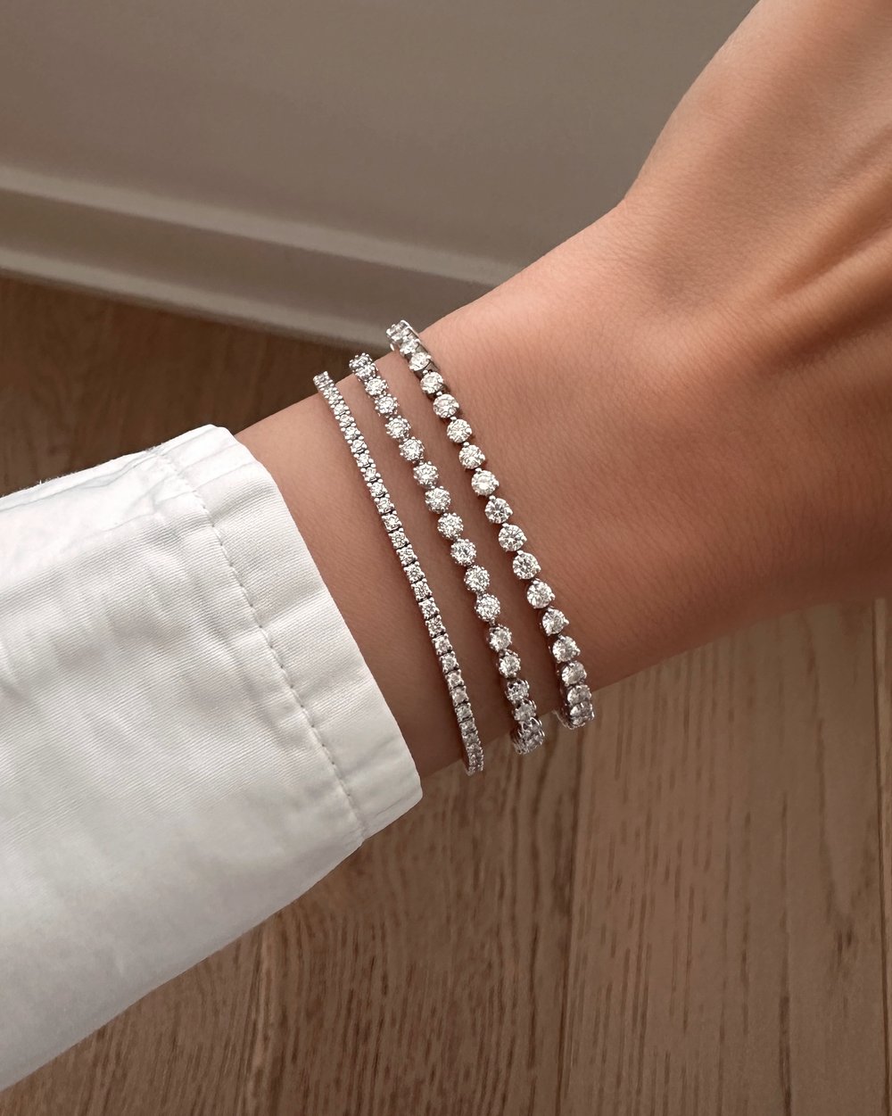 Diamond Bracelet Tennis Collection Atelier Classic Captivant — Jewelry Fine