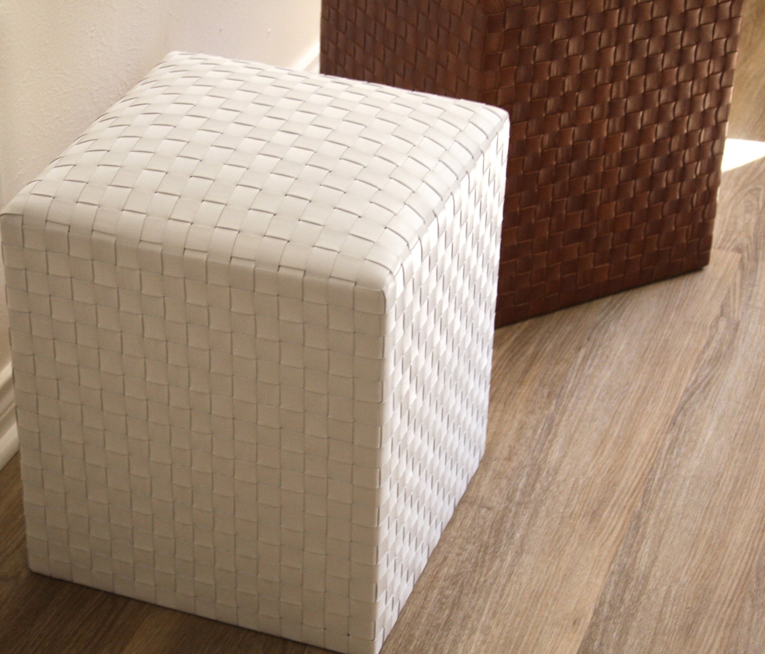 Woven Leather Cube