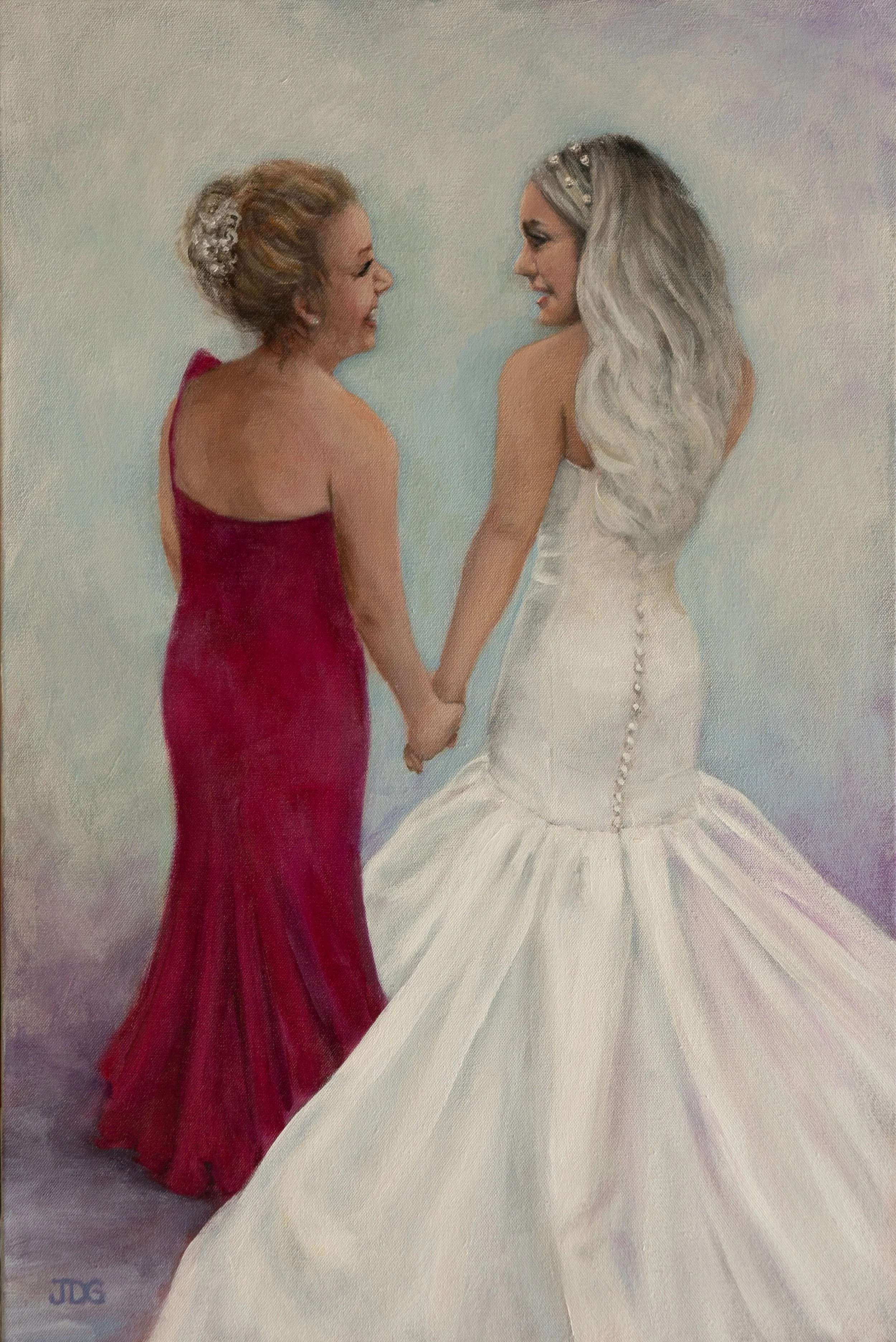 Mother and Daughter on Her Wedding Day