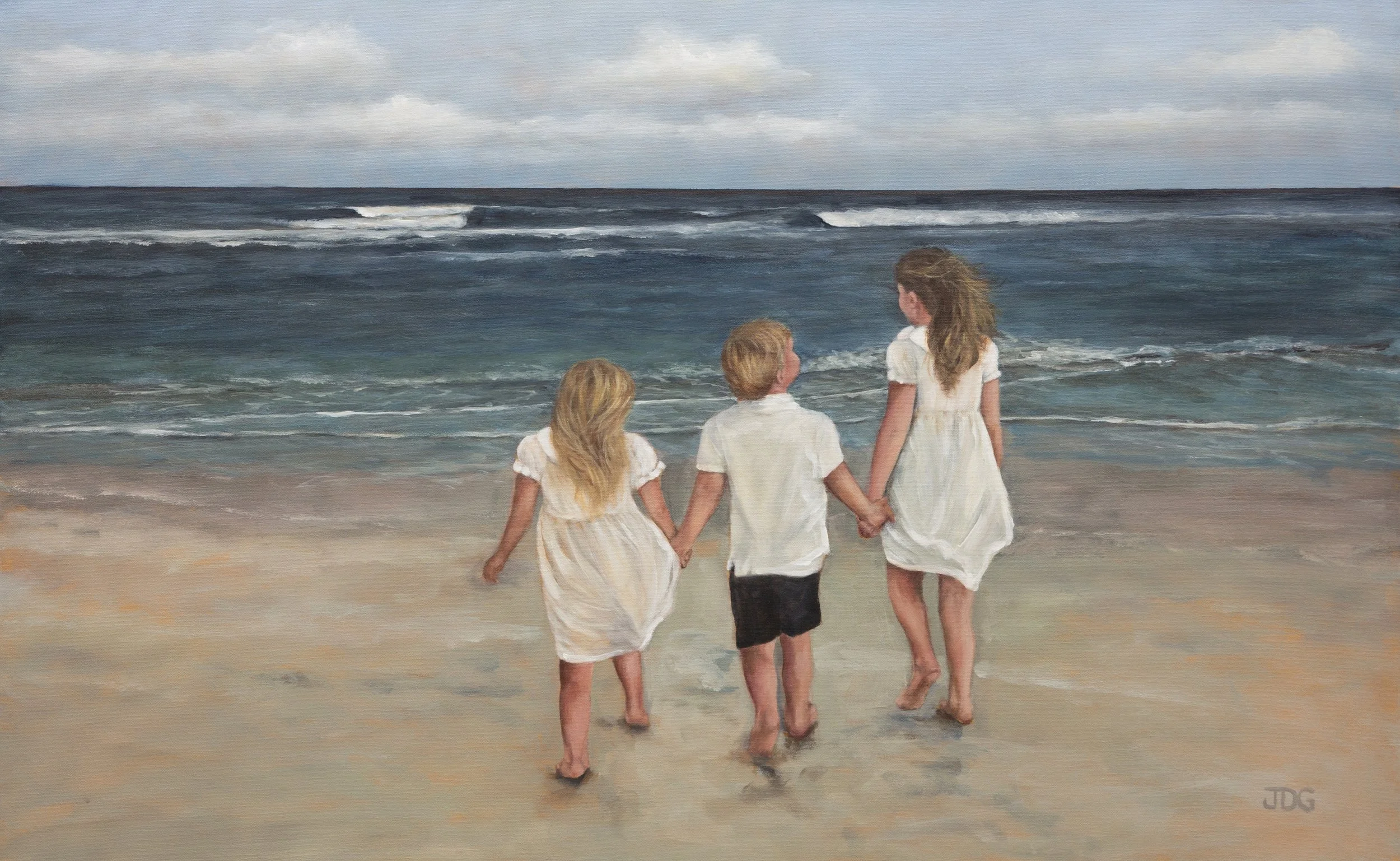 Beach Siblings Portrait