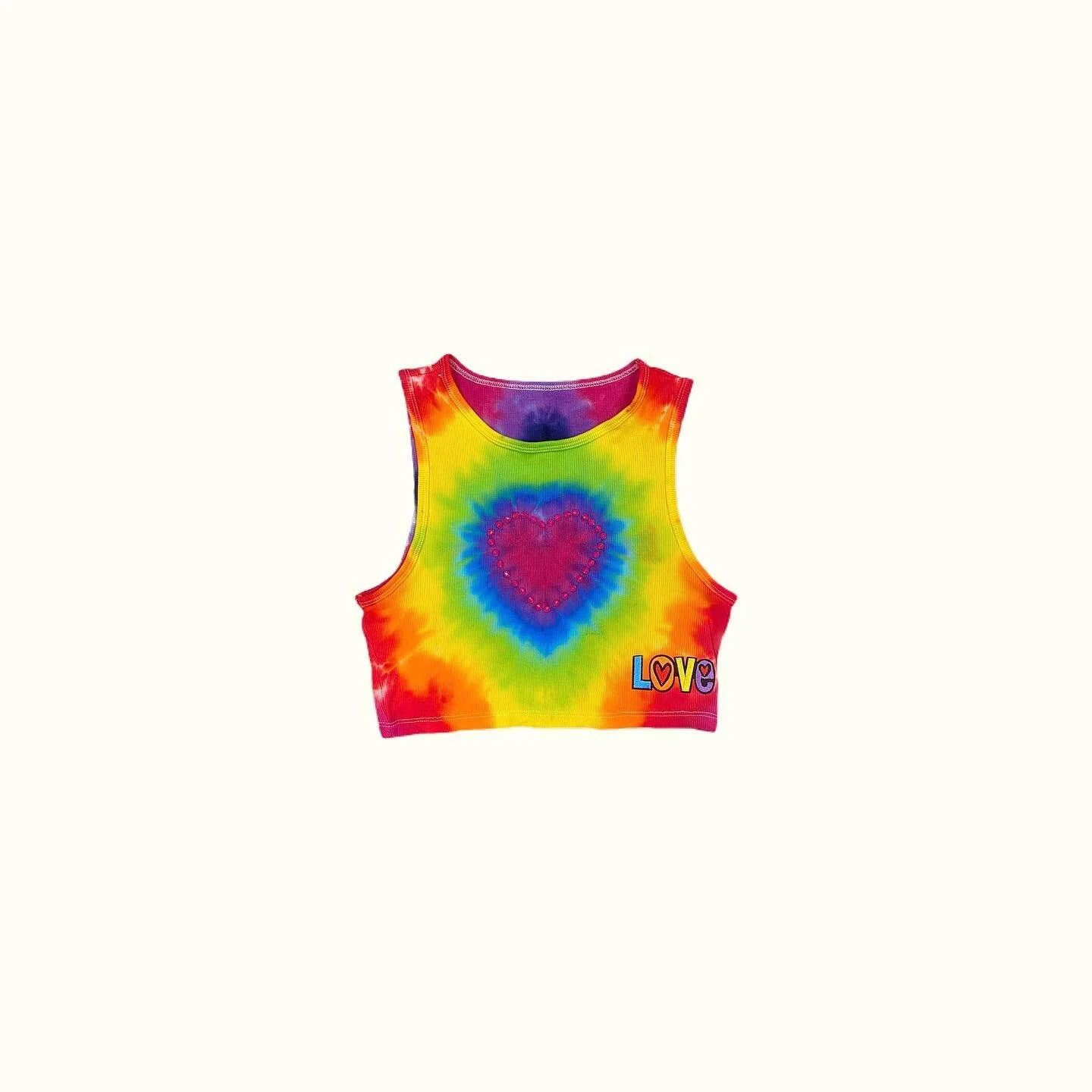 Candied Heart Beaded Tank &bull; S &bull; 100% cotton .
.
.
.
.
#tiedye #handmade #tiedyefashion #fashion #tiedyeshirt #hippie #art #tiedyeisart #hippiestyle #icedye #love #gratefuldead #love #rainbow #tshirt #psychedelic #tiedyelife #thebeatles #tie
