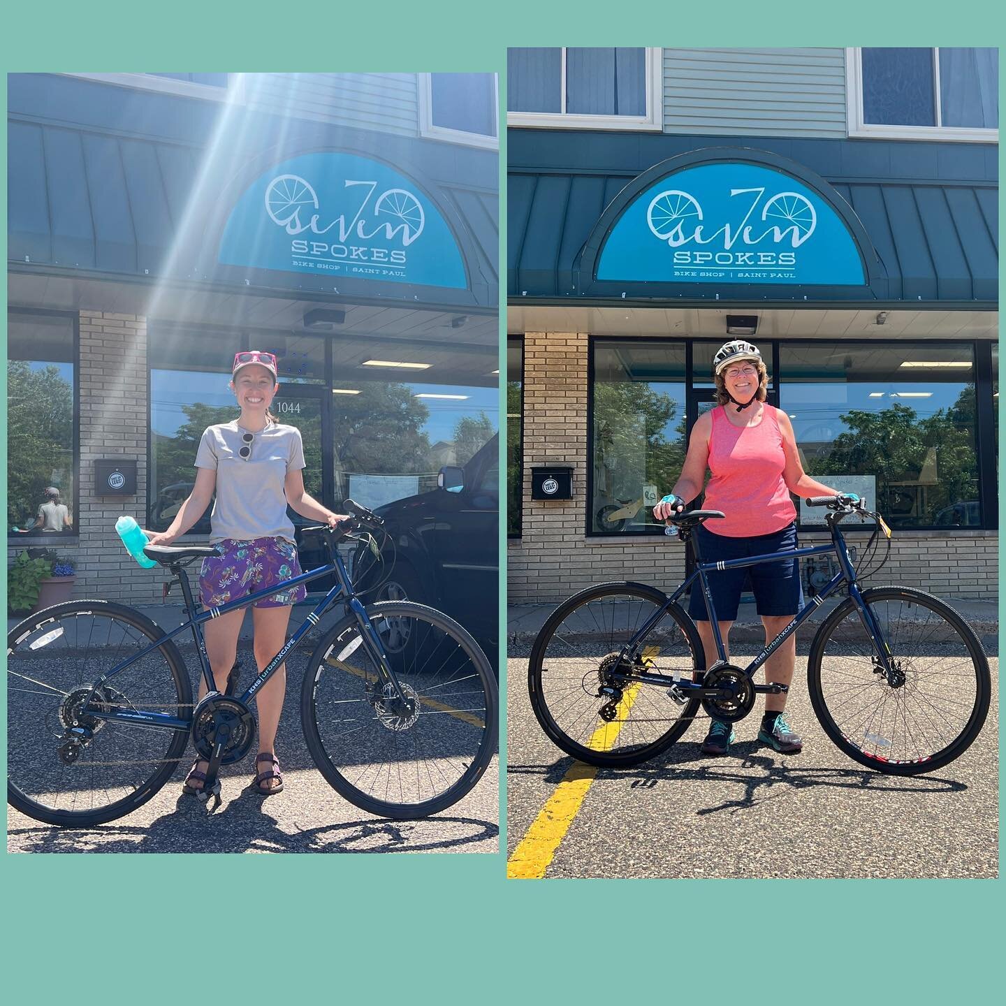 Great minds think alike! Happy #7spokesnewbikeday ladies!! May you enjoy the beautiful weekend on your new bike! #morewomenonbikes #bikelove #goodtaste #twinsies #supportlocal @khsbicycles #urbanxcape