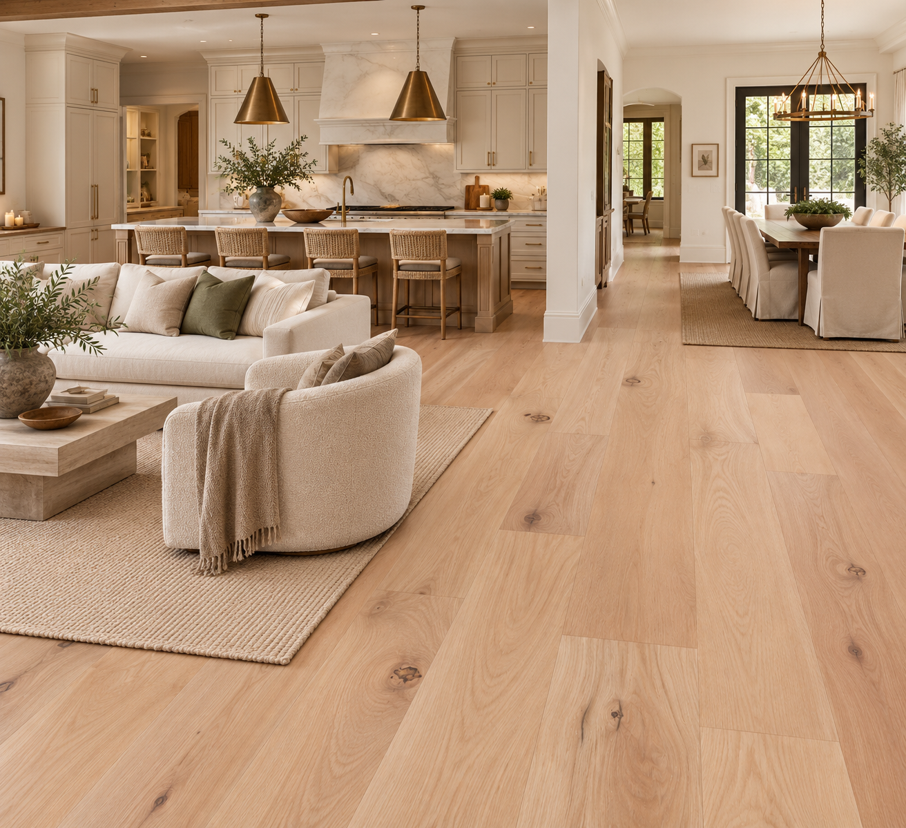 Sunlit Oak-Floored Modern Farmhouse Interior.png