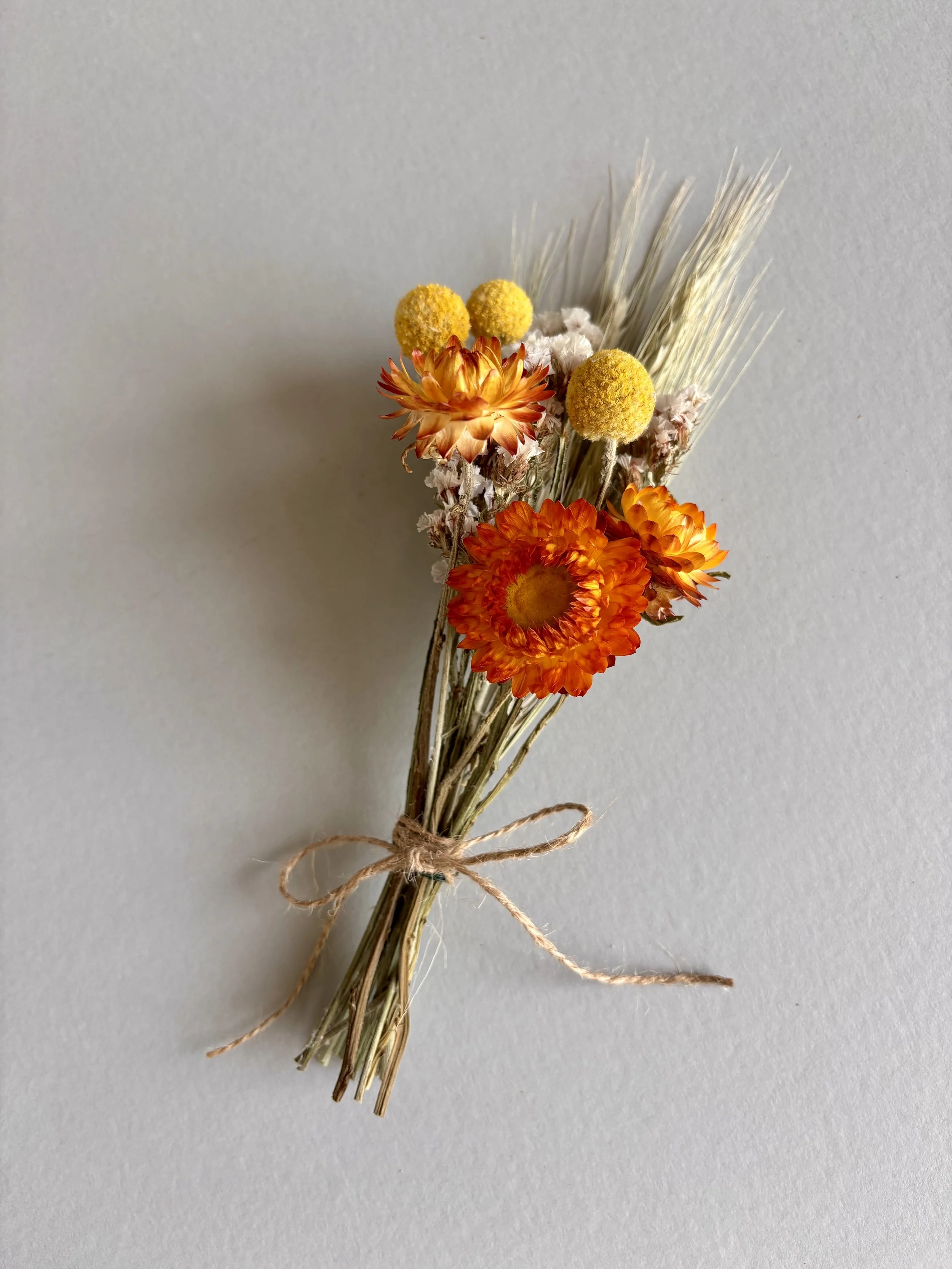 Small Dried Bouquet Yellow and Orange