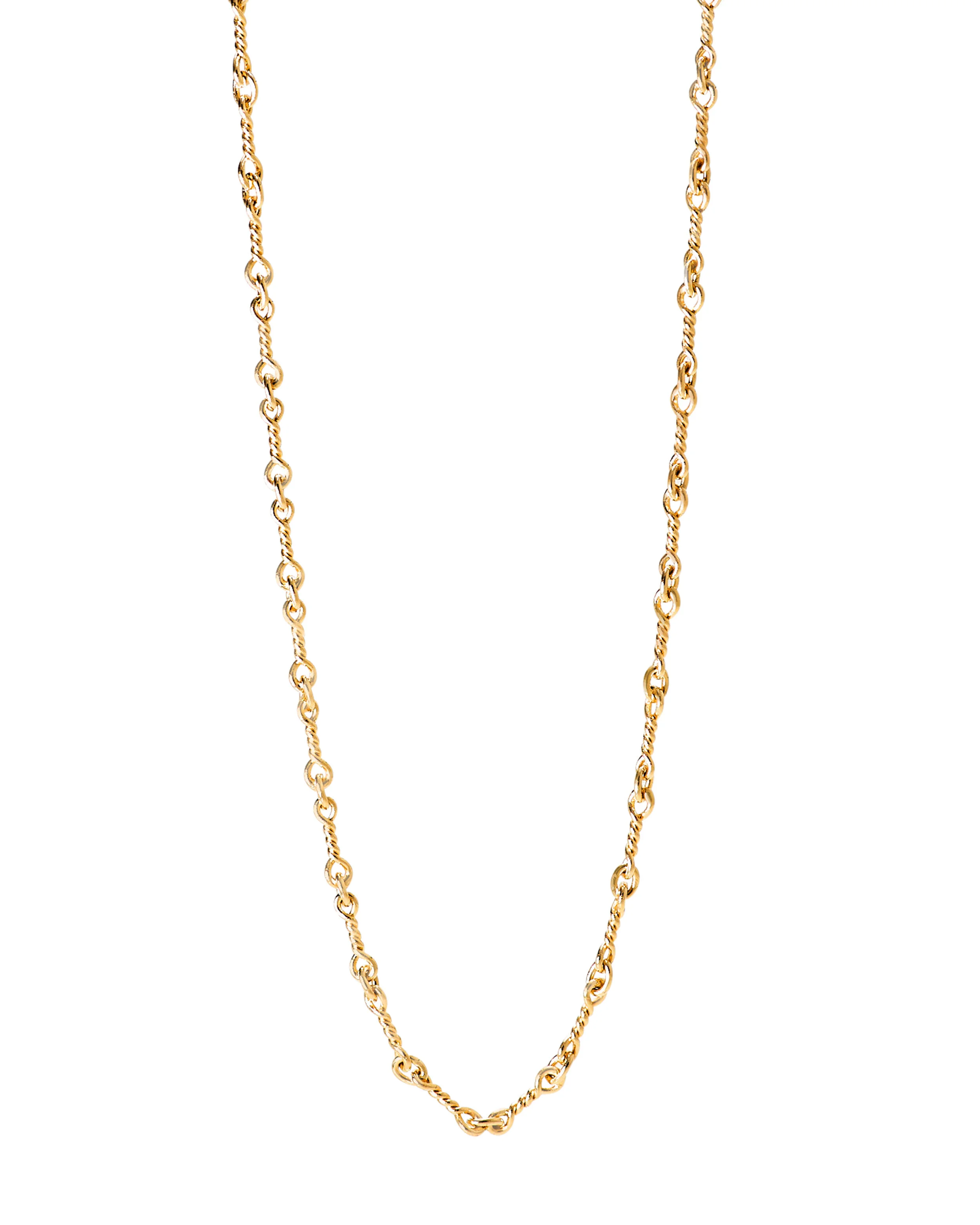 Solid Italian Gold Twist Necklace