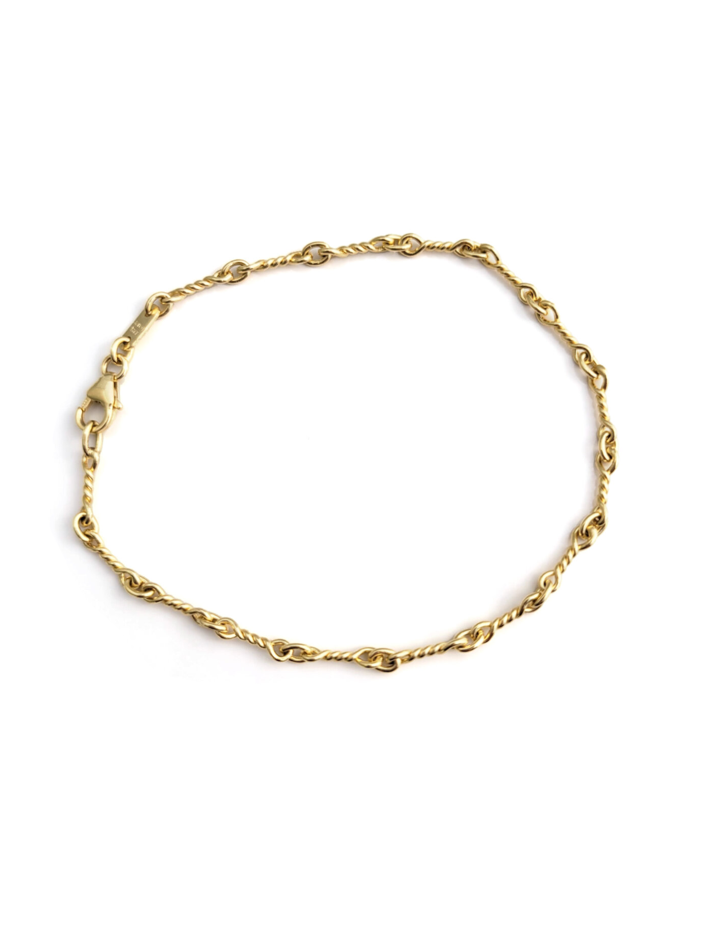 Pura Gracia Solid Italian Gold Twist Bracelet