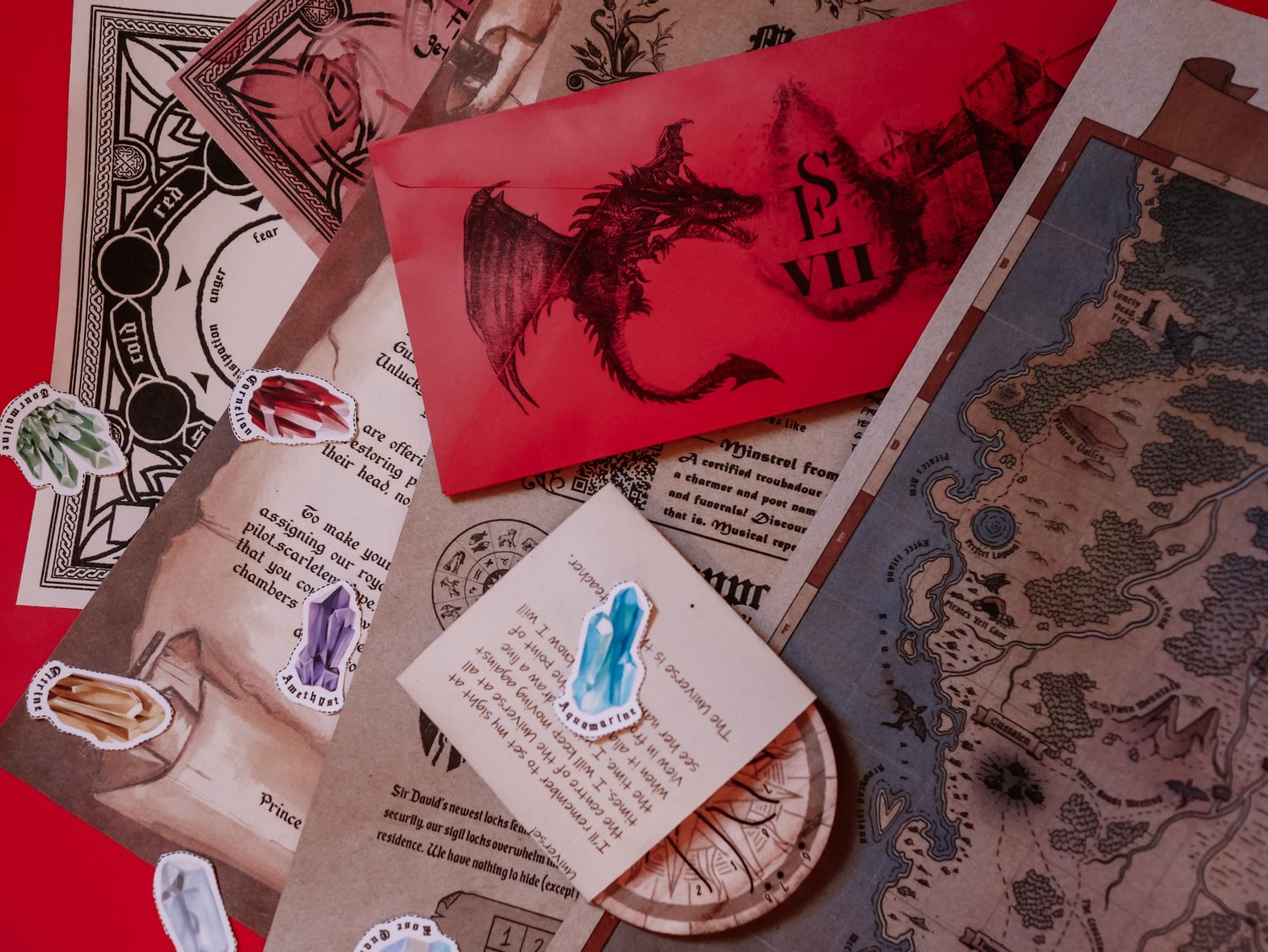 Scarlet Envelope. Tale of a Golden Dragon. Magical Tabletop Puzzle Game —  Scarlet Envelope
