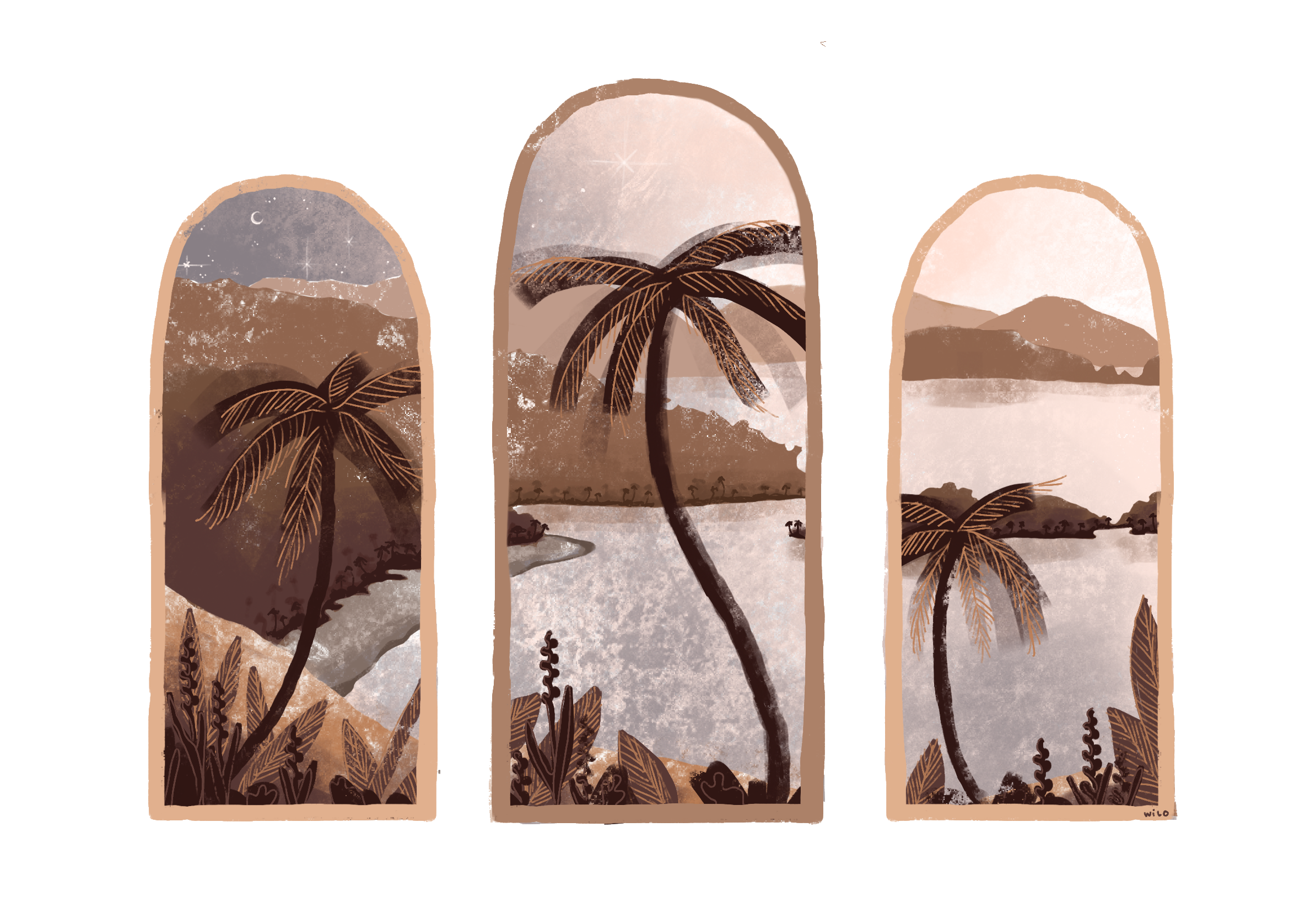 the mock up of a mural I did in Puerto Rico