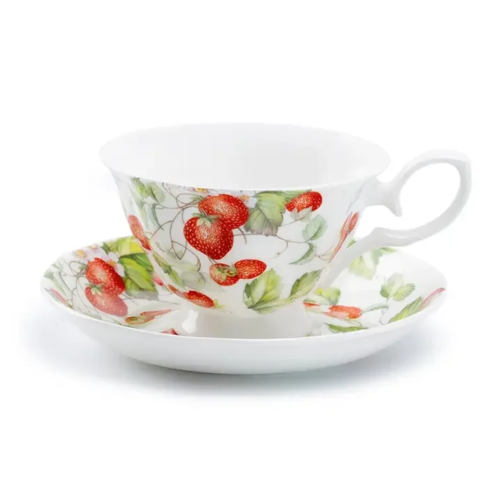 Strawberry Tea Cup & Saucer