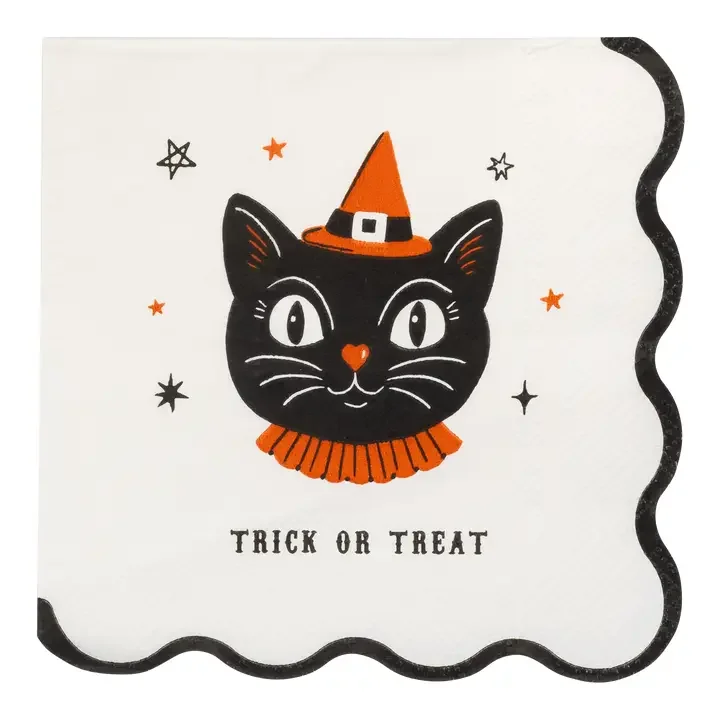 Vintage Halloween Characters Cocktail Napkins