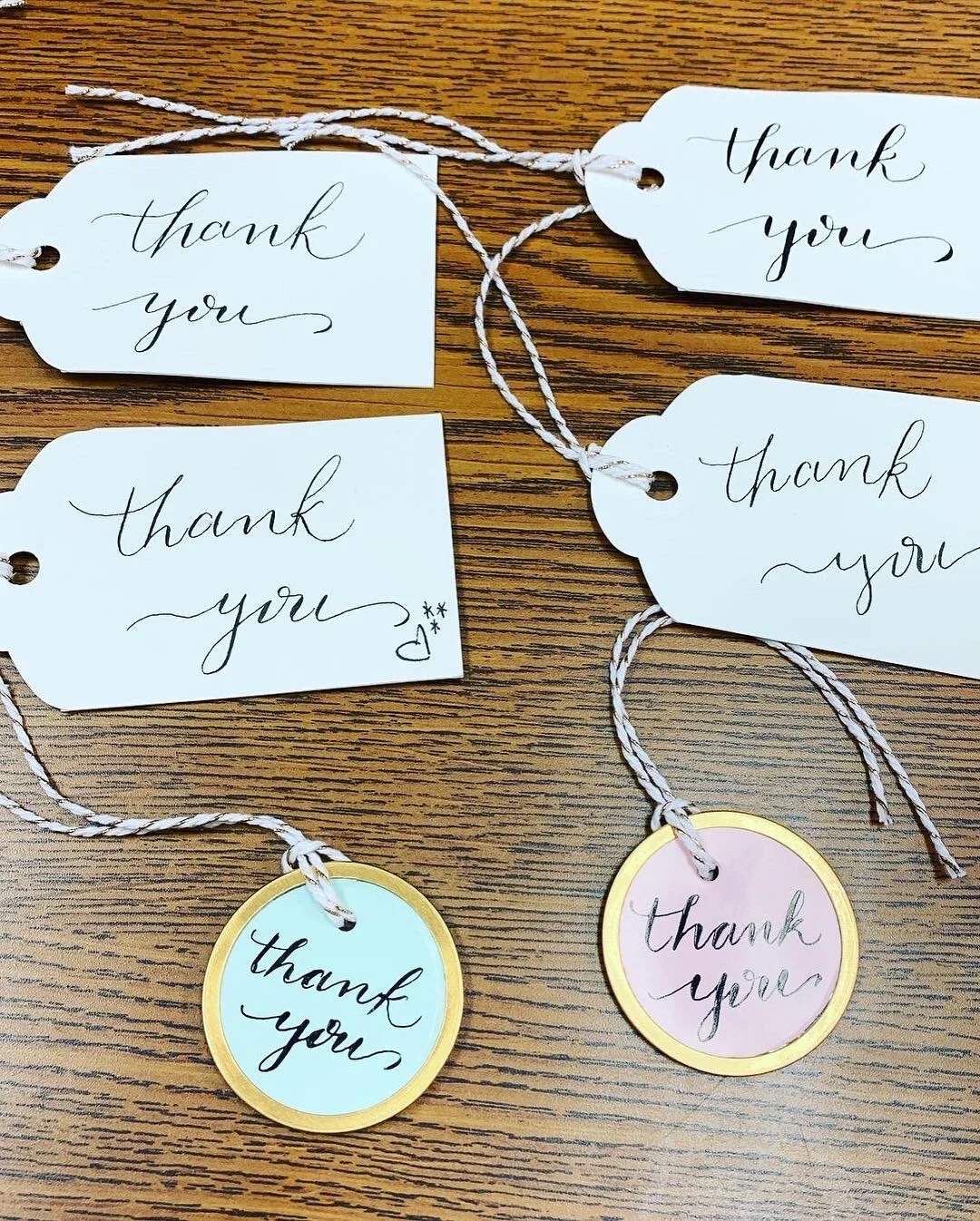 Calligraphy Thank You Tags