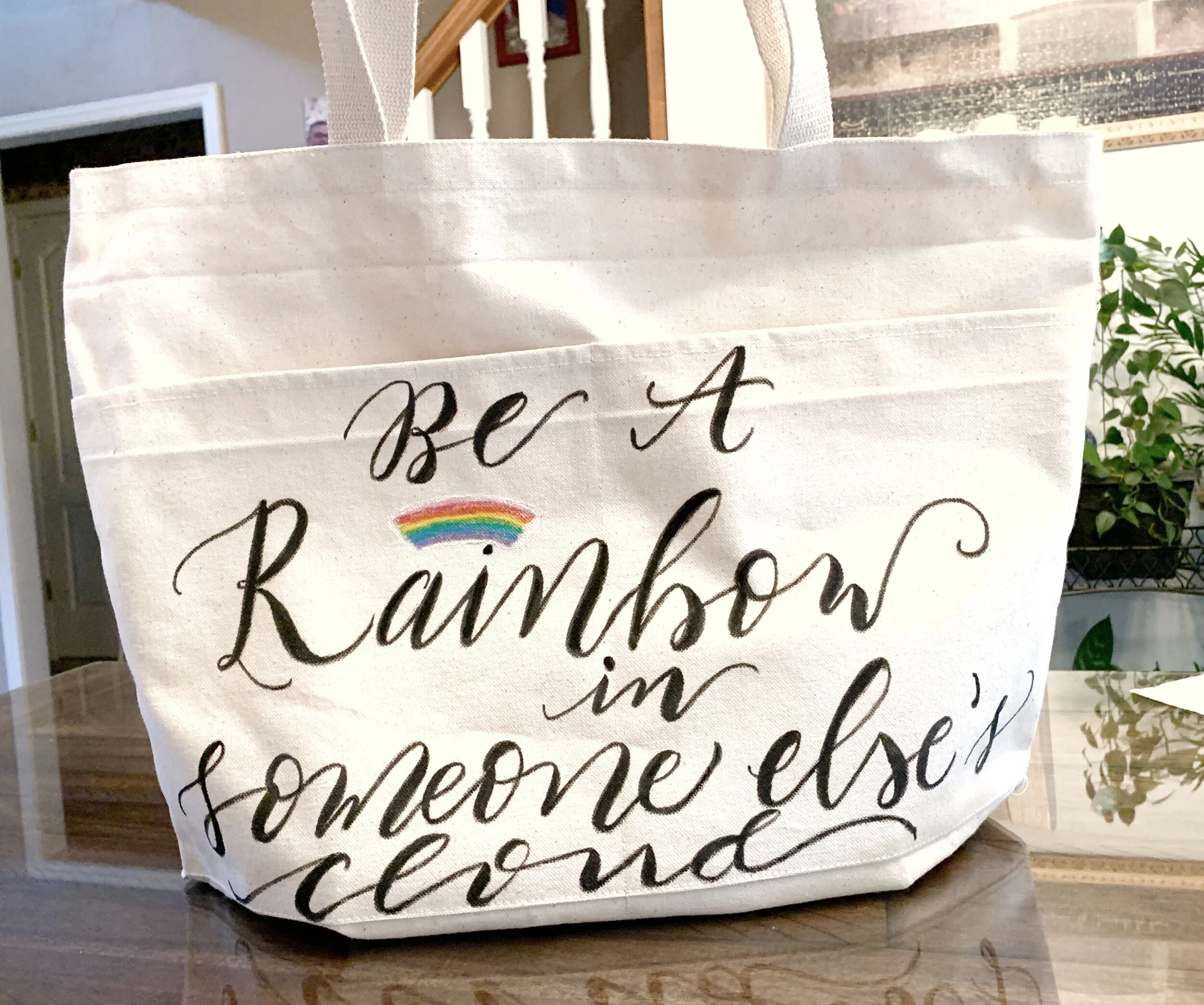 Quote Canvas Bag -Handwritten in Calligraphy