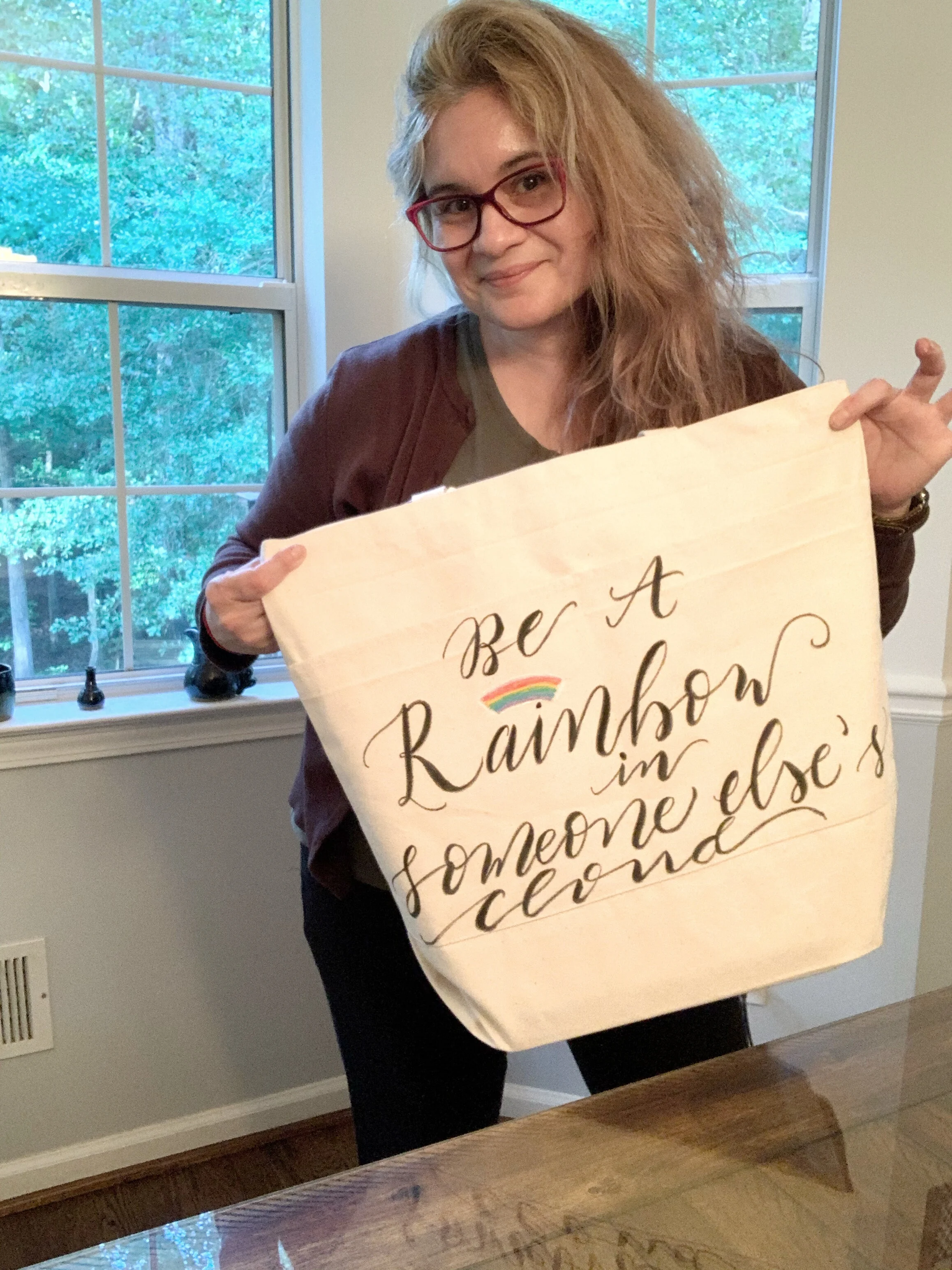  Quote Canvas Bag -Handwritten in Calligraphy