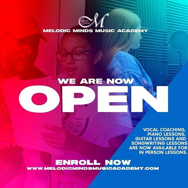 We Have Officially Reopened Here At Melodic Minds Music Academy. Sign Up Today. @melodicmindsmusicacademy