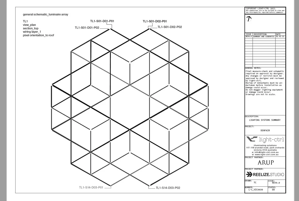 Luminaire array schematic