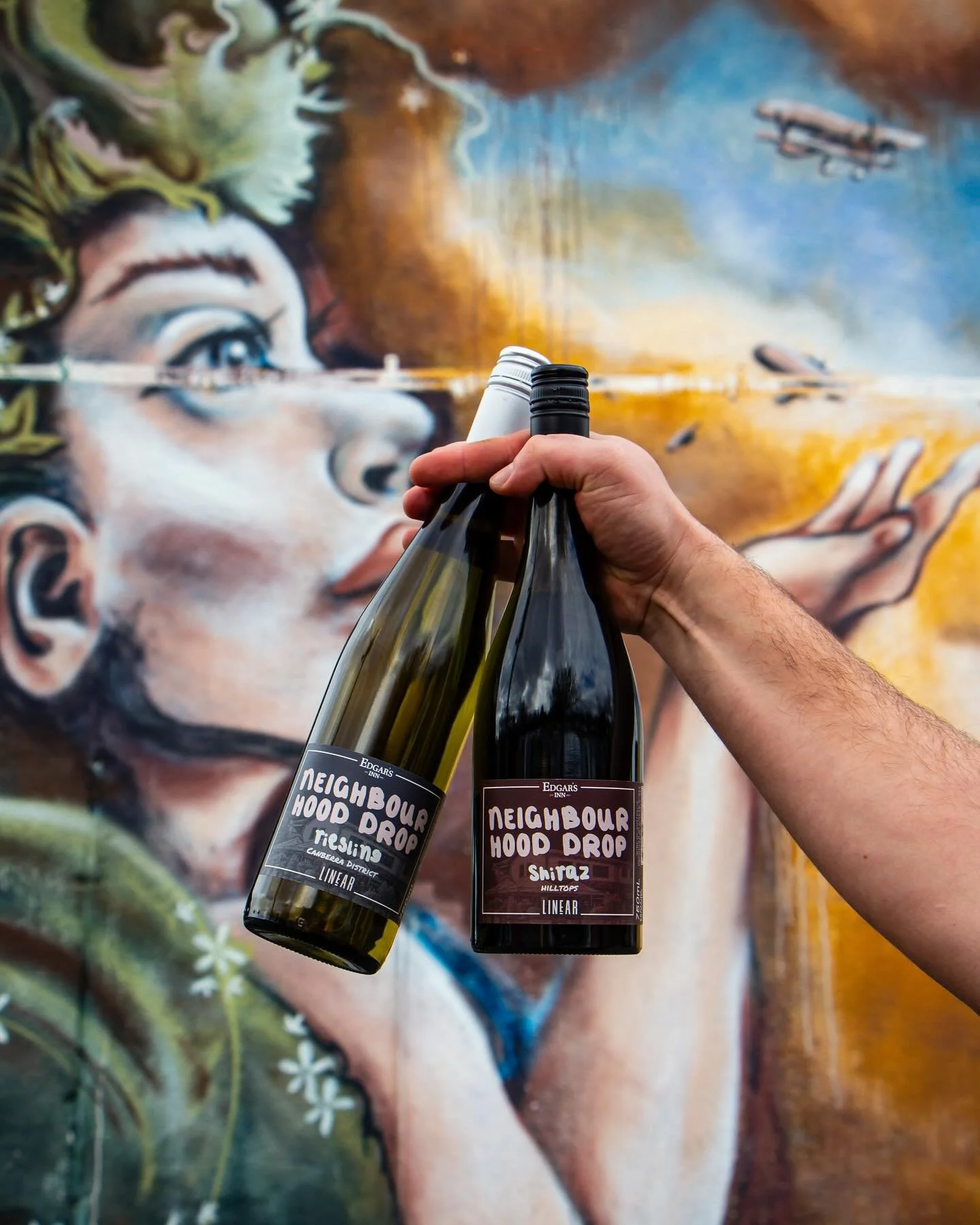 Neighbourhood Drops 💧🩸
As you might have seen by now, Edgar&rsquo;s and @linearwines have collaborated on TWO runs of wine, and they&rsquo;re bloody tasty. 
Nathan at Linear is no stranger to our clientele, once being an Ainslie working local himse