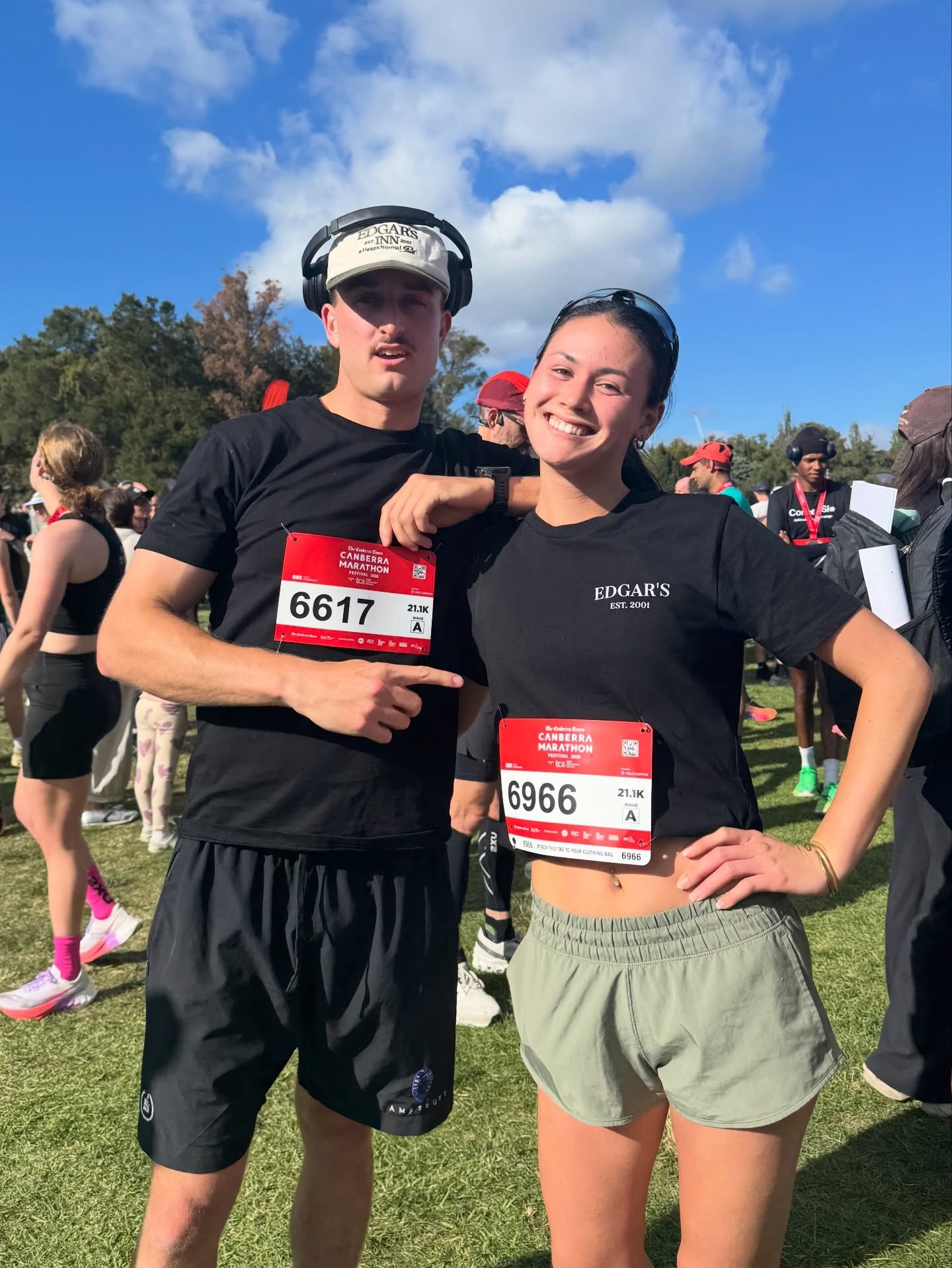 Ummmm - How good!!! 
A very surprised Marketing Manager spotted some Edgar&rsquo;s shirts making their way through the CBR marathon finish line on Saturday morning! Biggest kudos to Bill and Tash from everyone at Edgar&rsquo;s - hope your legs weren&