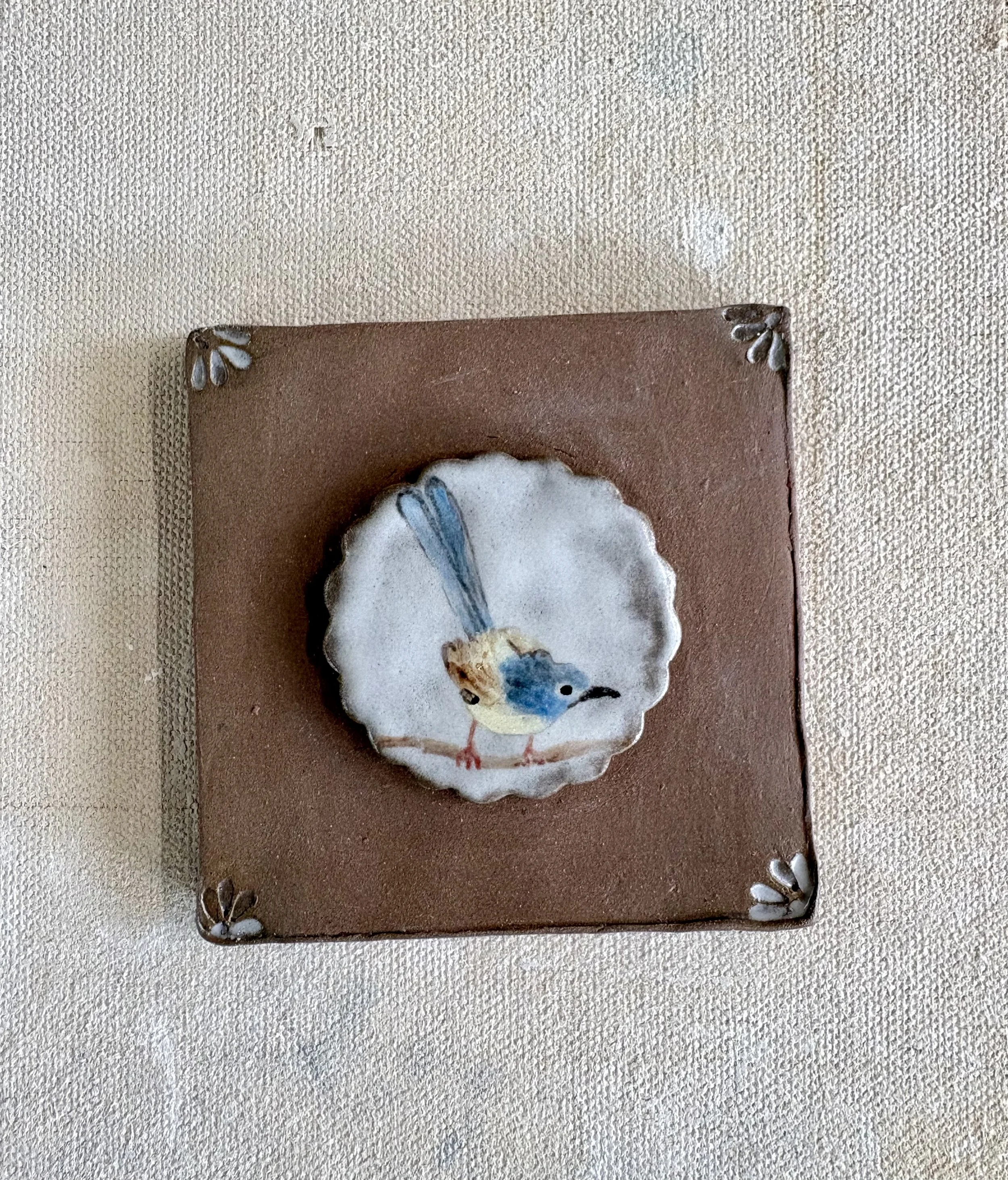 Blue wren tile