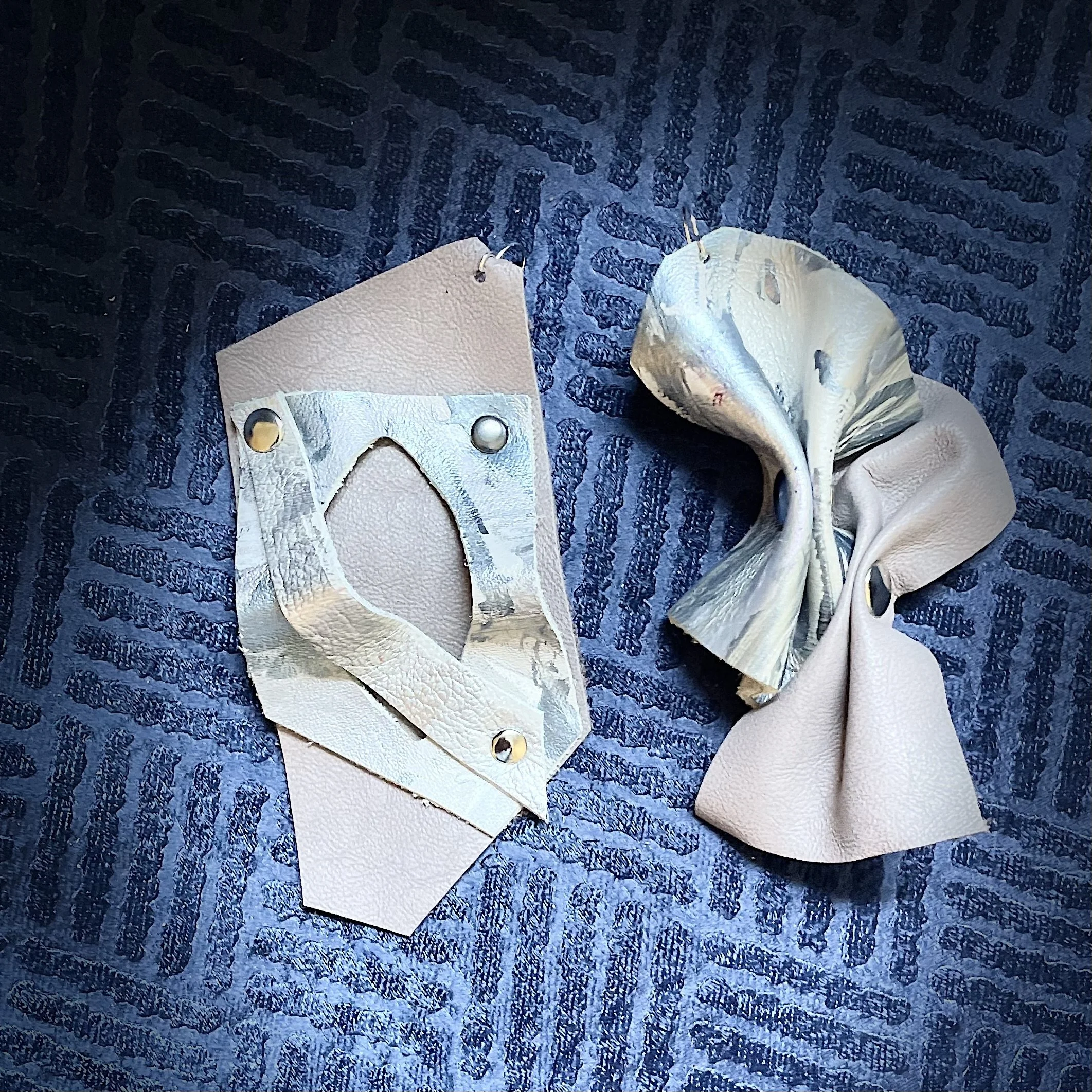 Artisan Hand-Painted Reclaimed Leather Bows