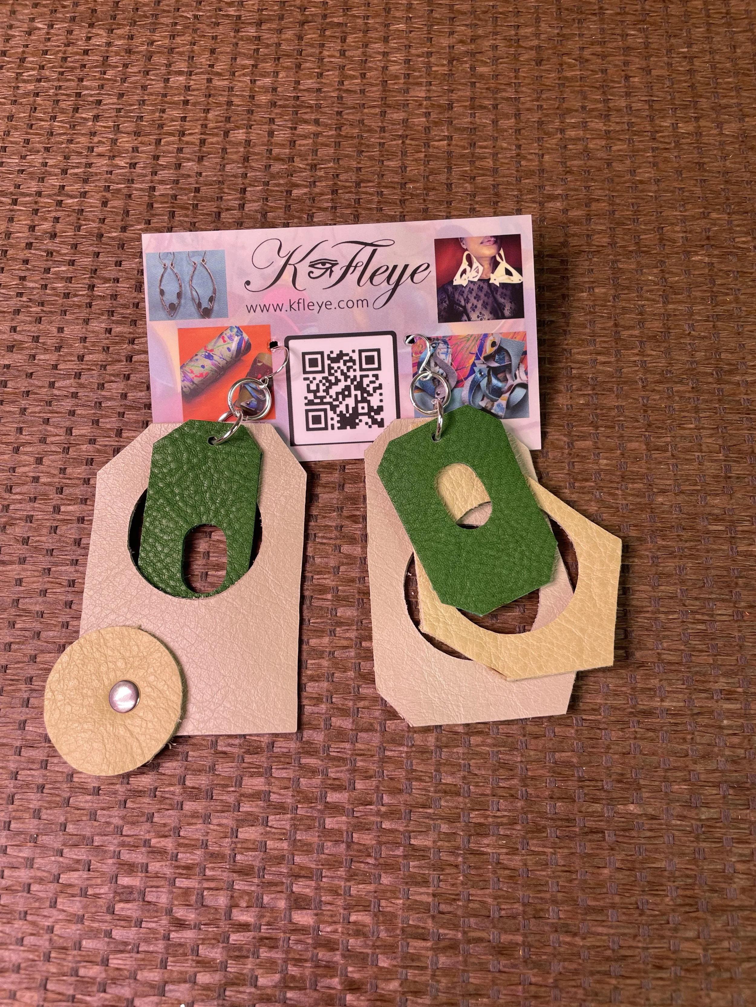 Mint Forest green earrings