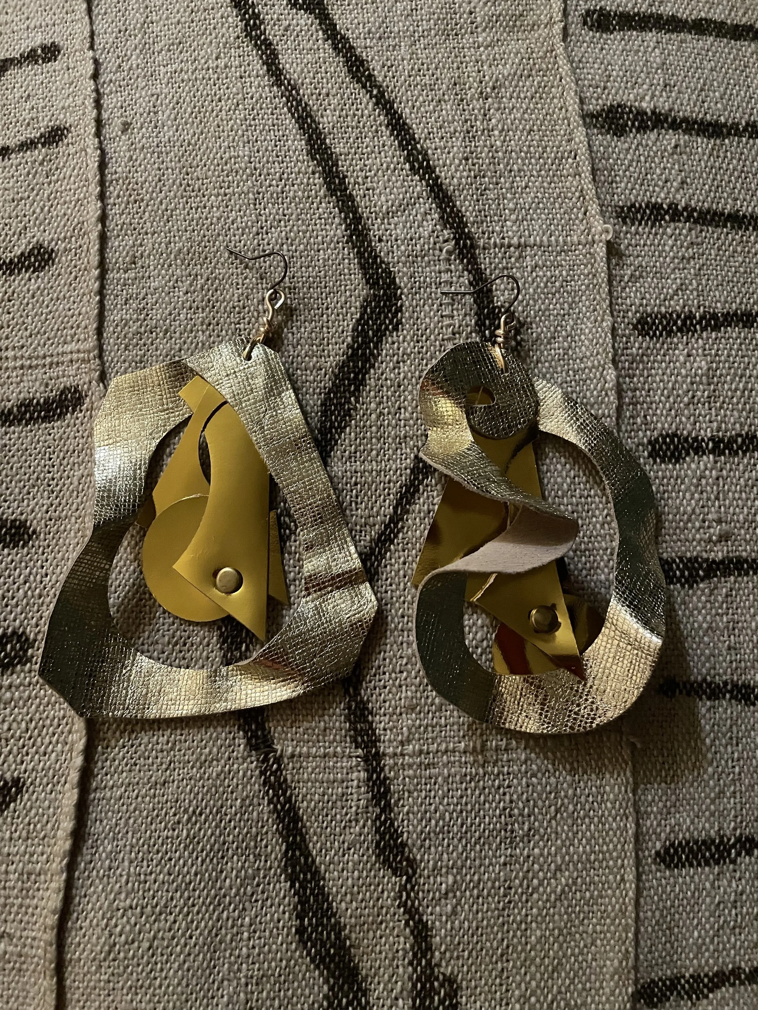 Golden Leather 34 earrings