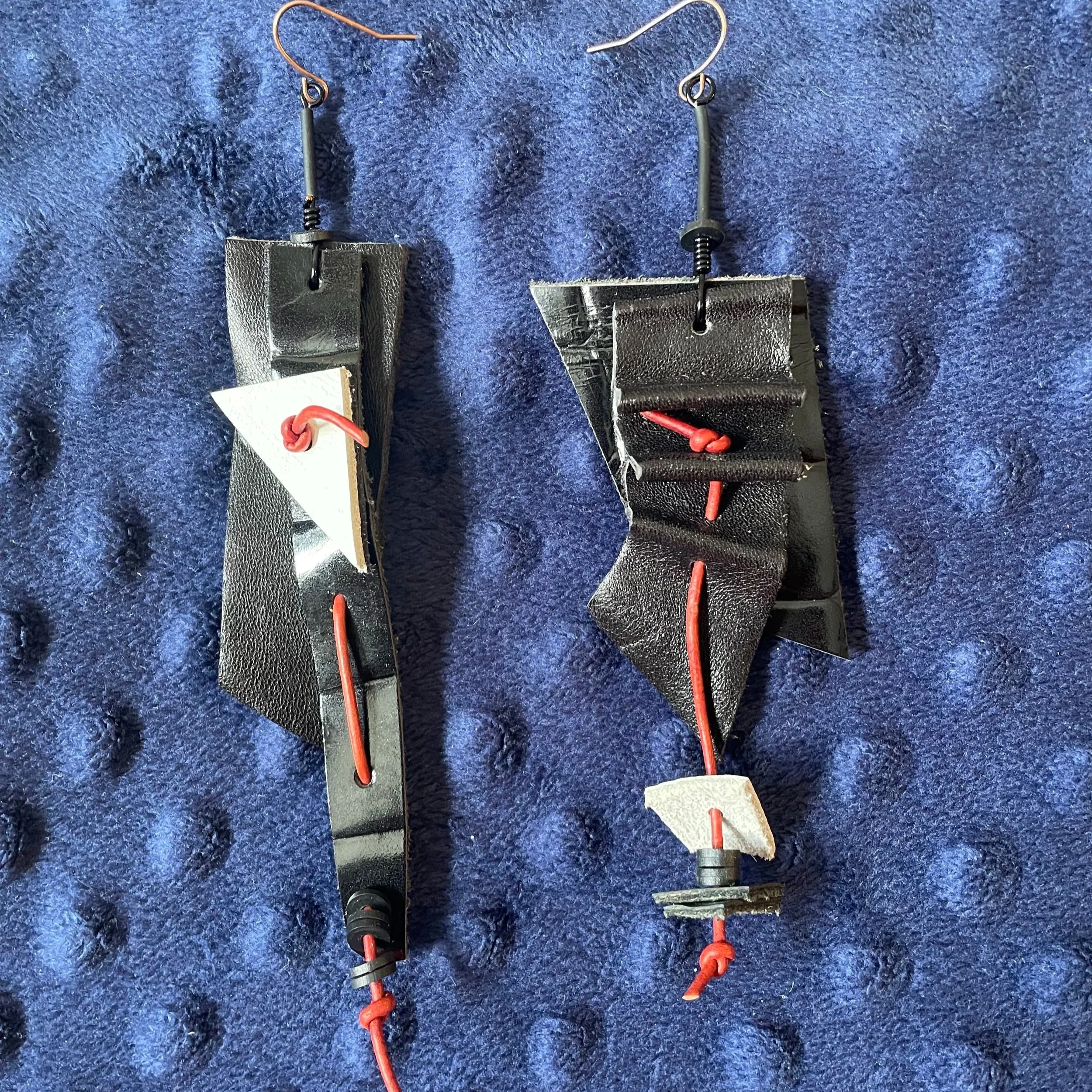 Unique Sustainable Leather Earrings