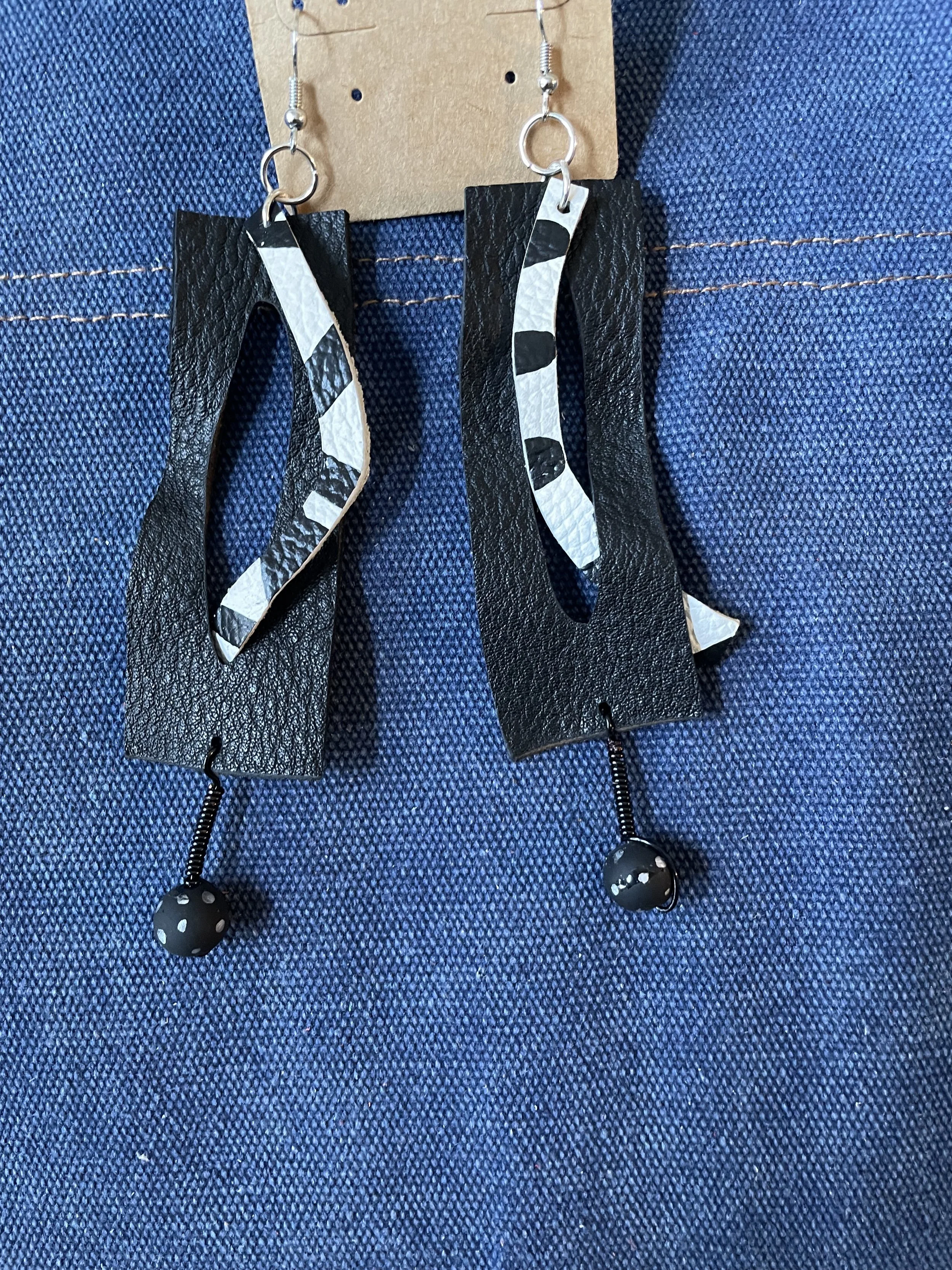 Painted Classic stripe earrings