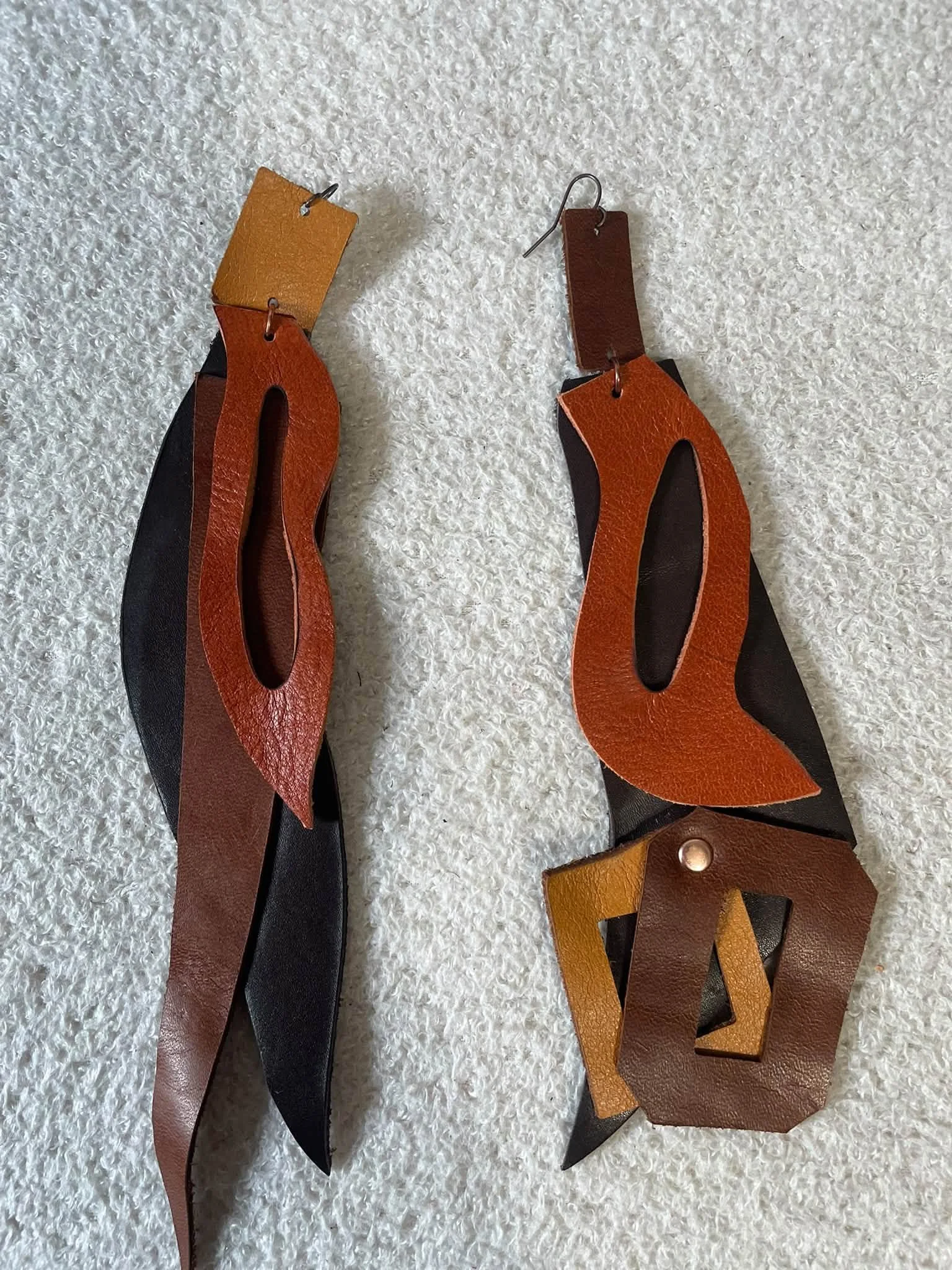Autumn Essence Leather Earrings