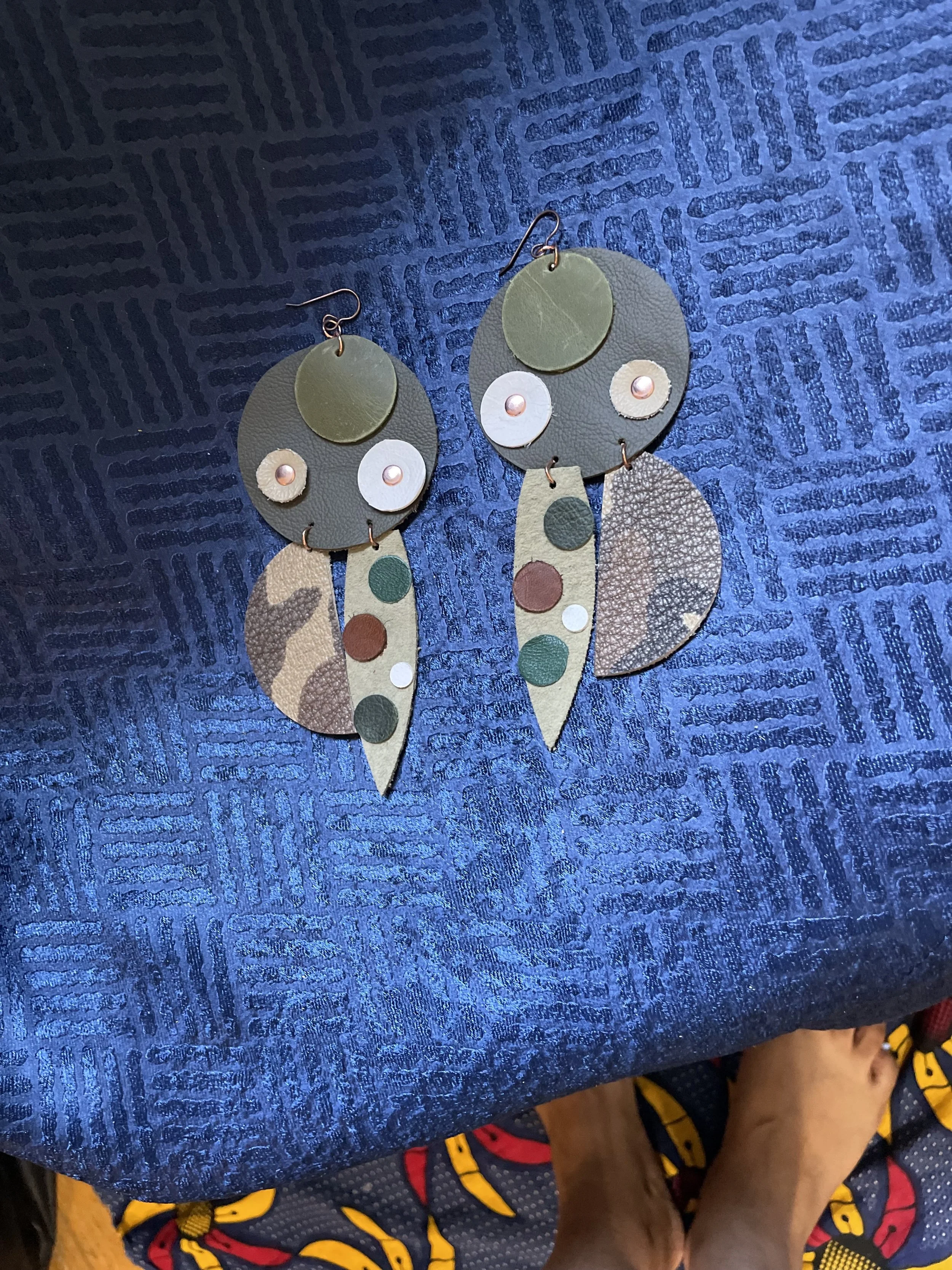 Eco Chic Reclaimed Leather Earrings