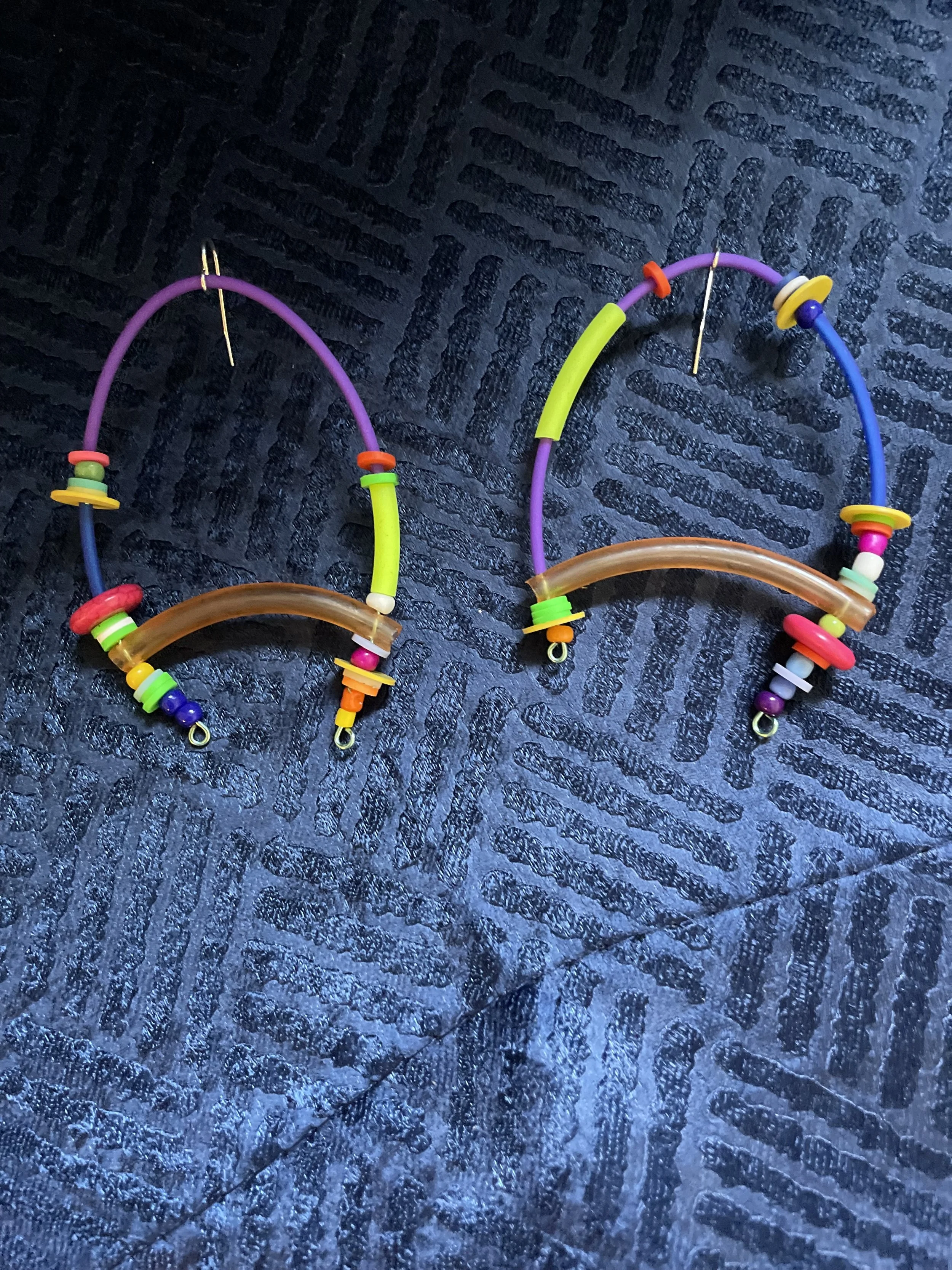 Vibrant Mosaic Beaded Earrings