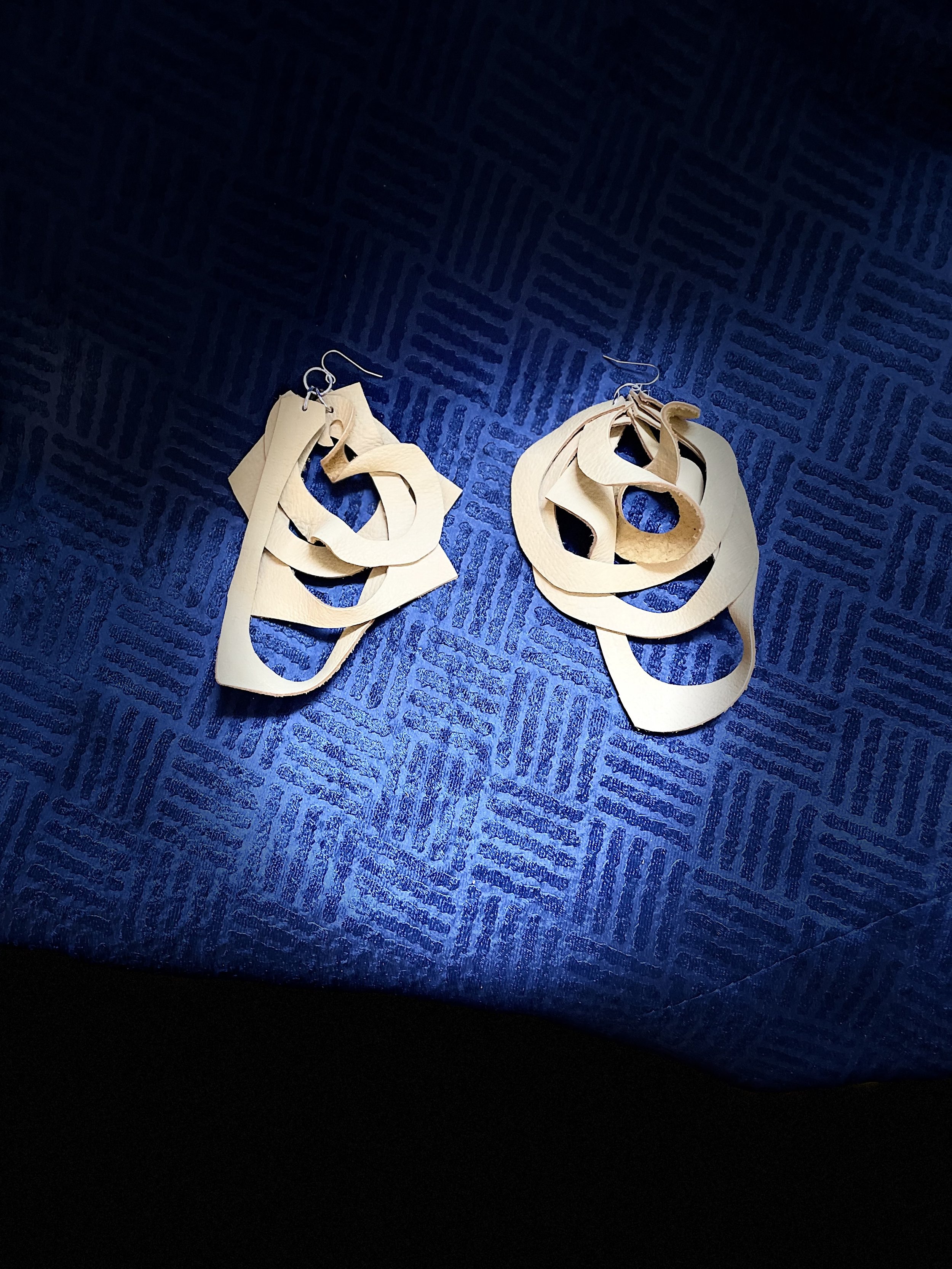 Eco-Chic Reclaimed Leather Earrings