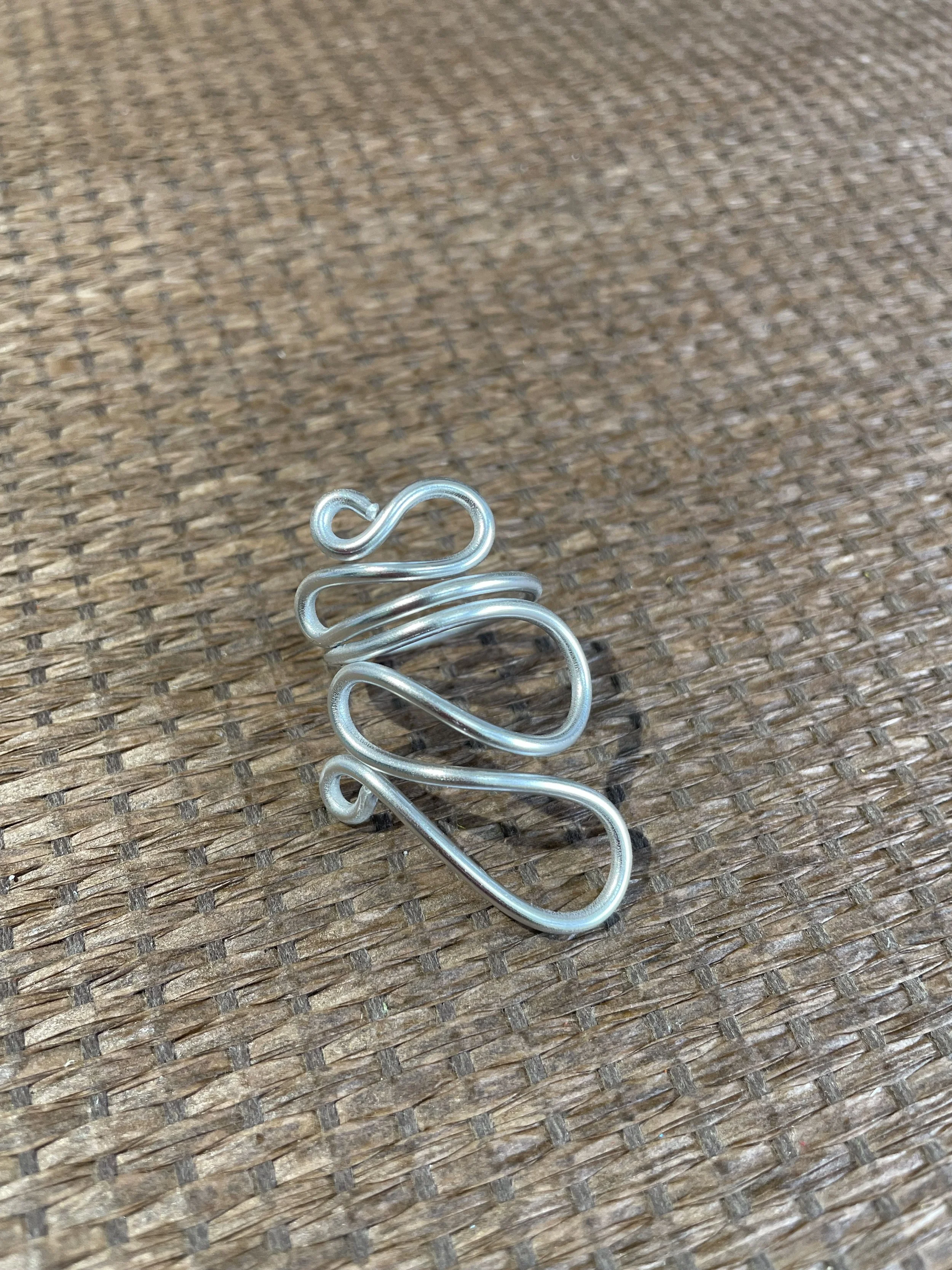 Extended Aluminum Silver ring