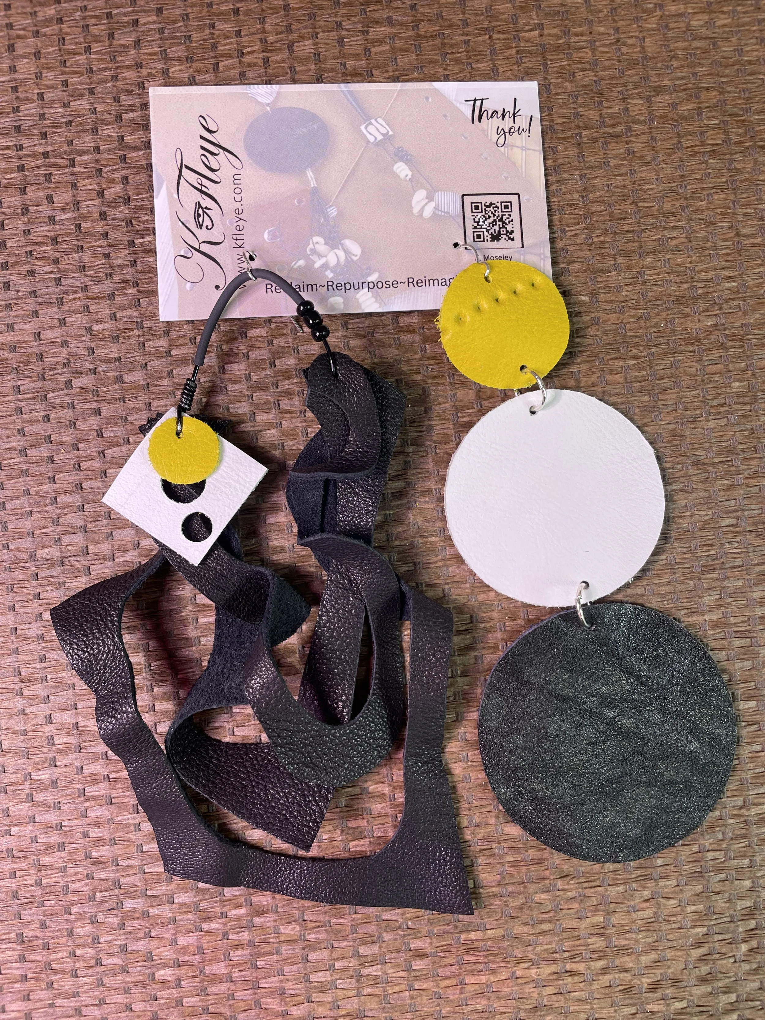 Black White Yellow Mix earrings