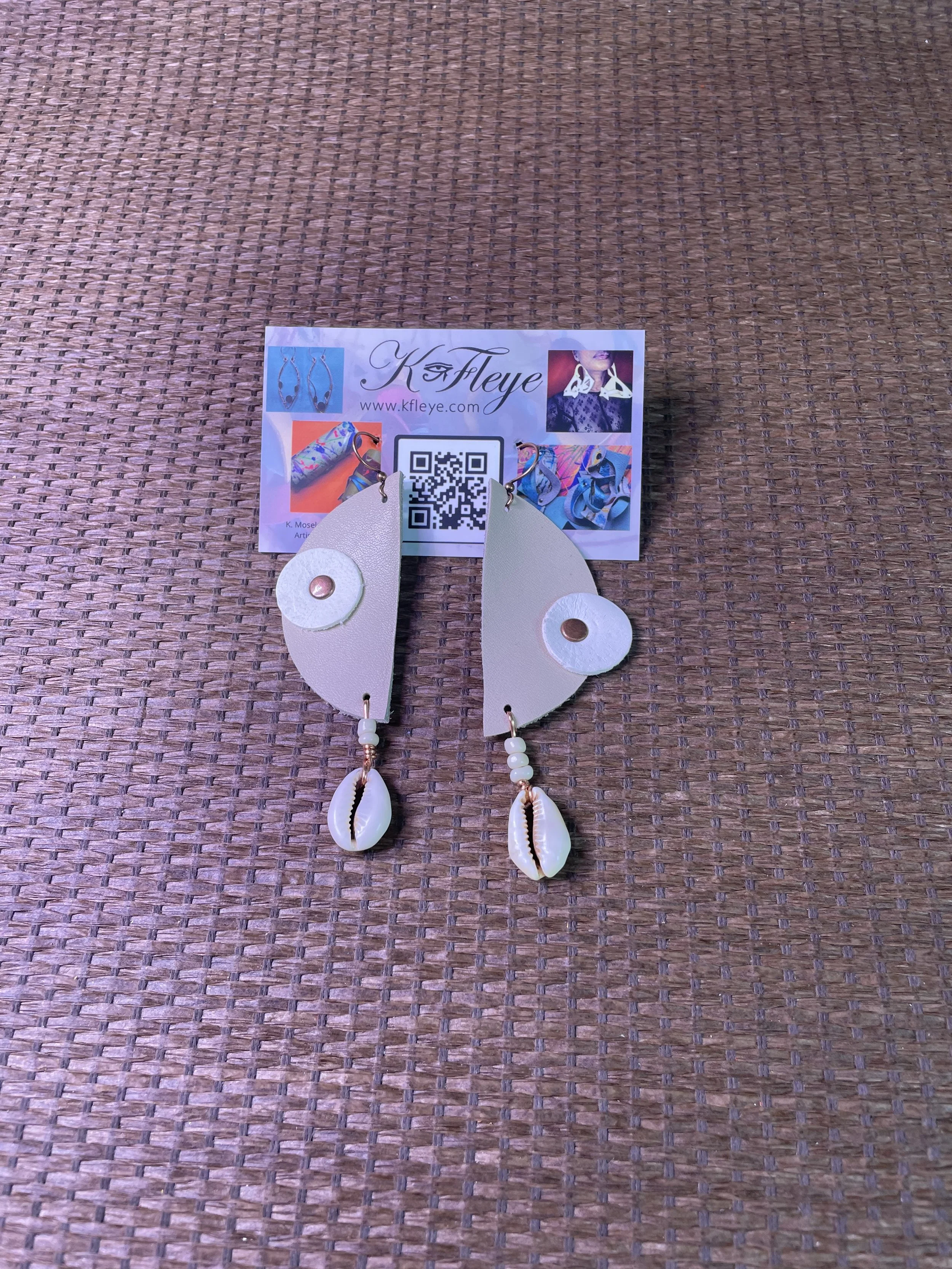 Half Moon Cowrie Earrings