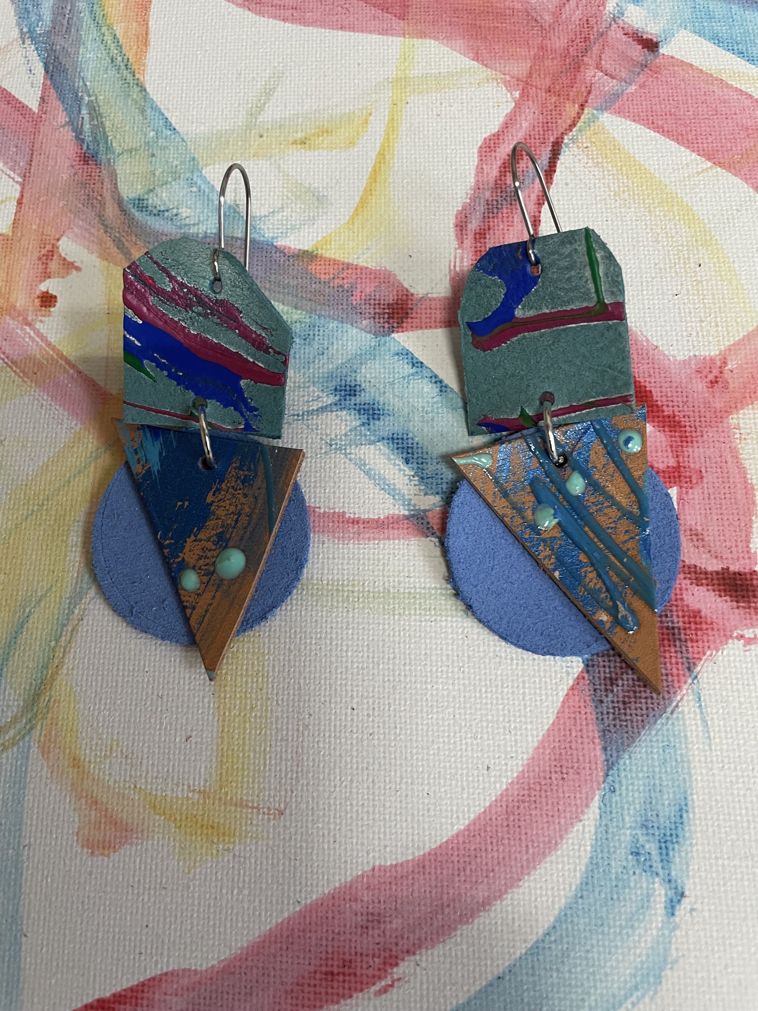 Vibrant Eco Leather Earrings