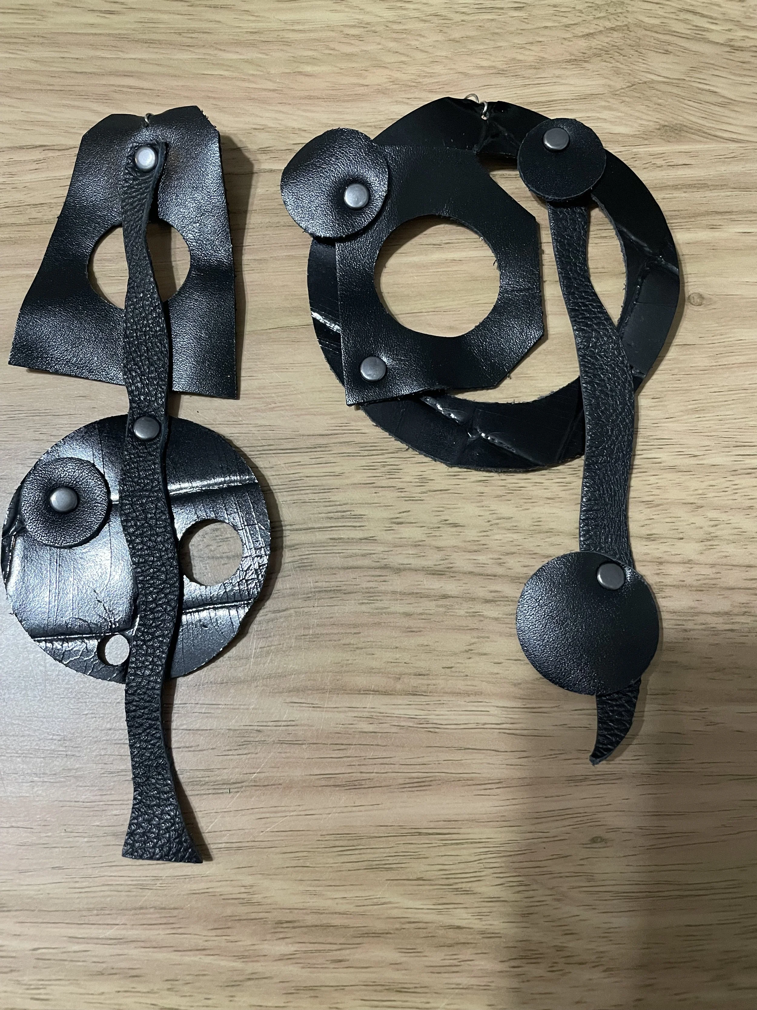 BLK Abstract Leather Earrings