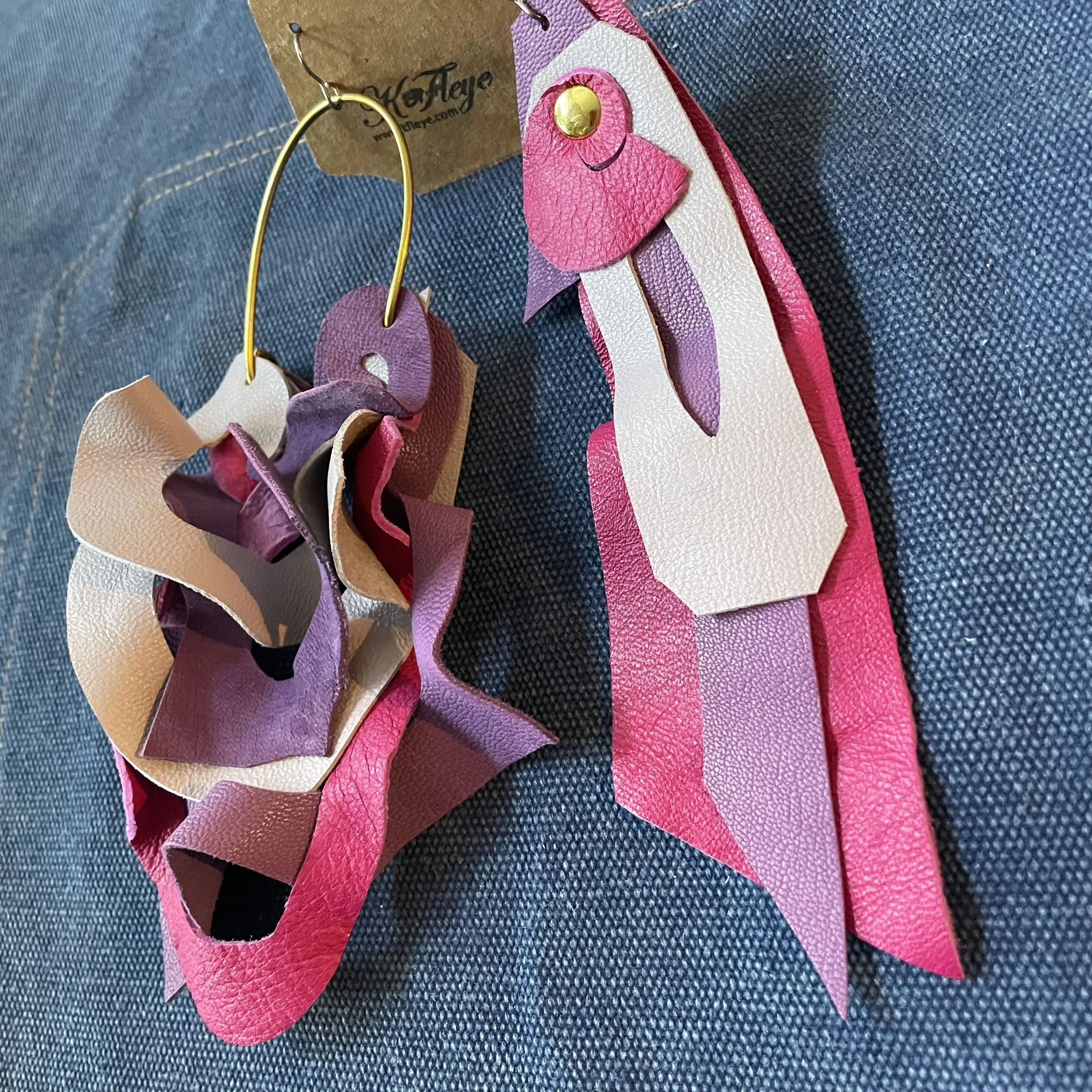 Soft Life Leather earrings