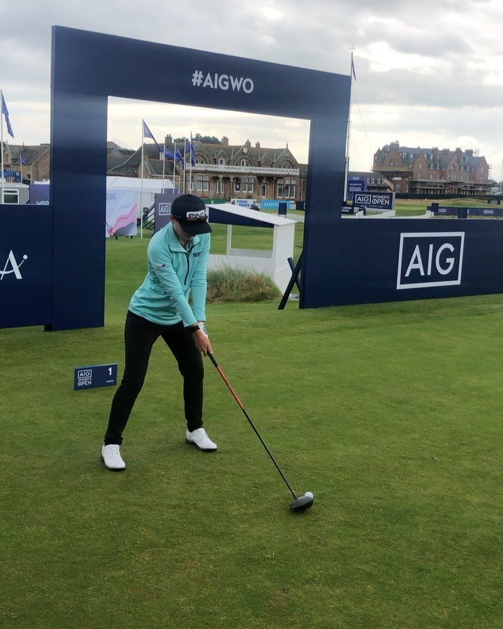 First Tee, Postage Stamp and me and my main man @redwards189. I&rsquo;m already in love with @royaltroongc. Can&rsquo;t wait to get going 🏴󠁧󠁢󠁳󠁣󠁴󠁿🇬🇧⛳️ #AIGWO