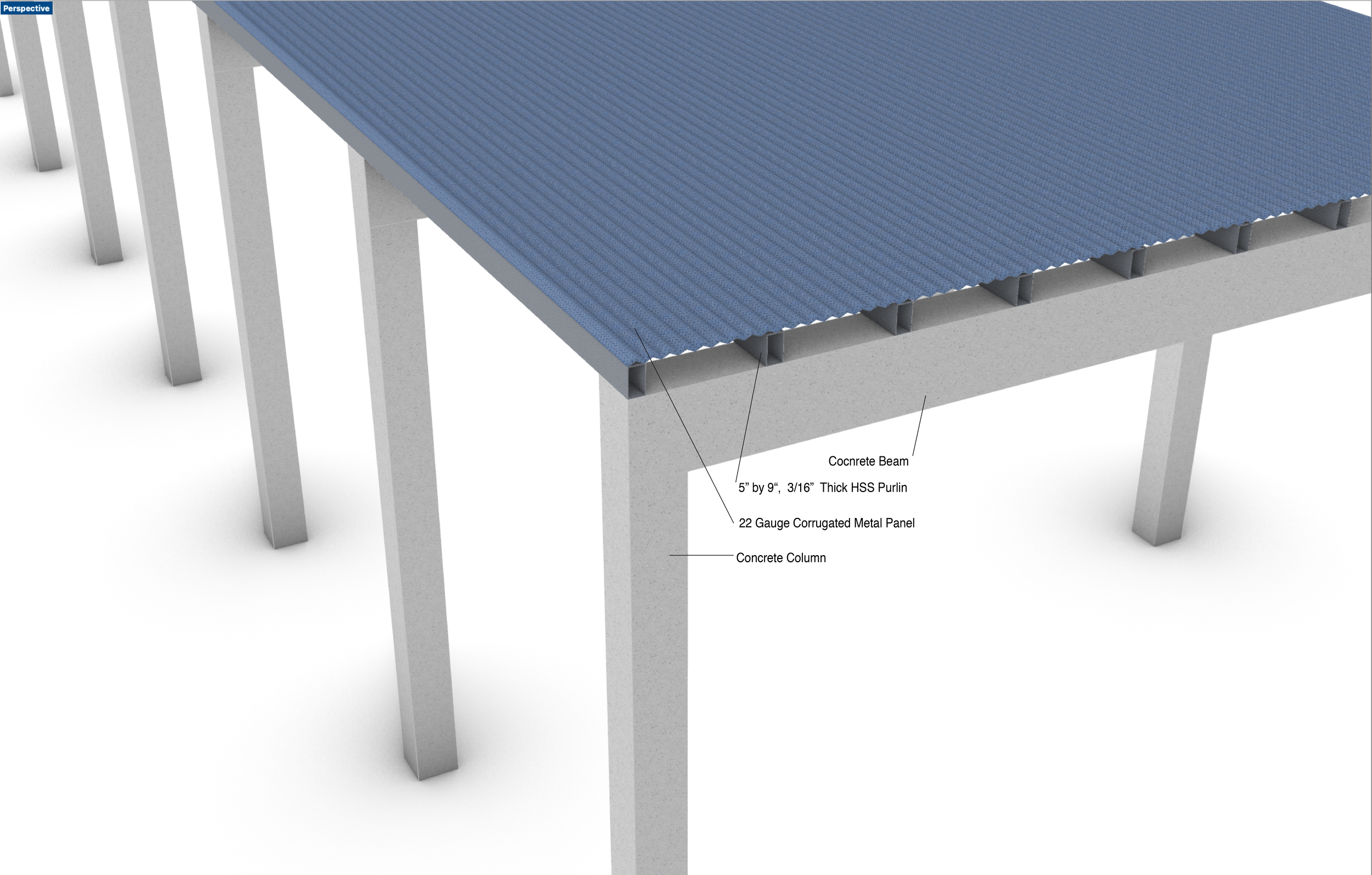 Purlins & corrugated roof 