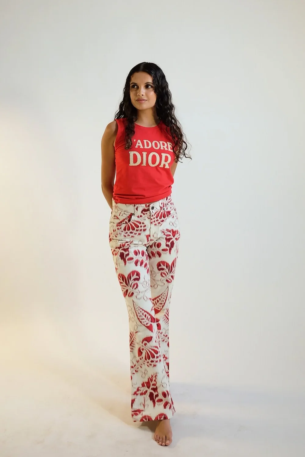 gucci floral trousers